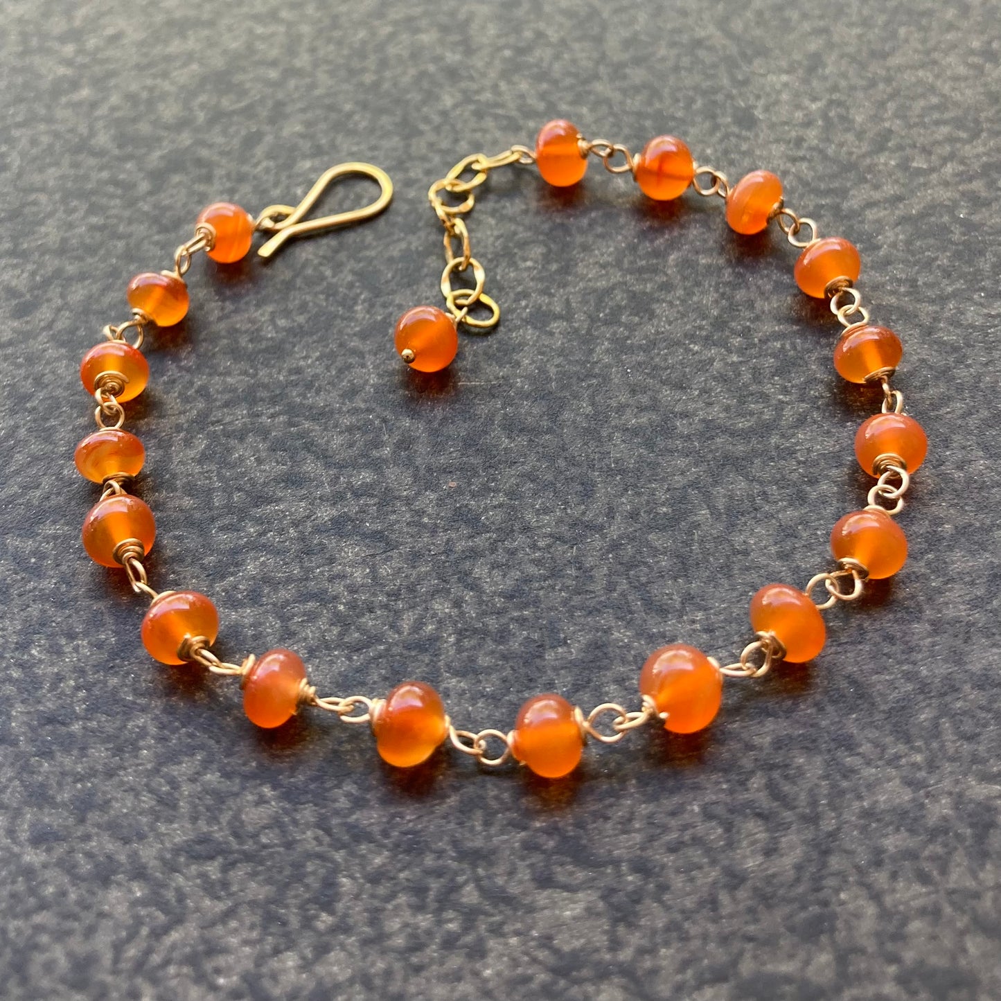 Fanta Carnelian & Gold Bracelet