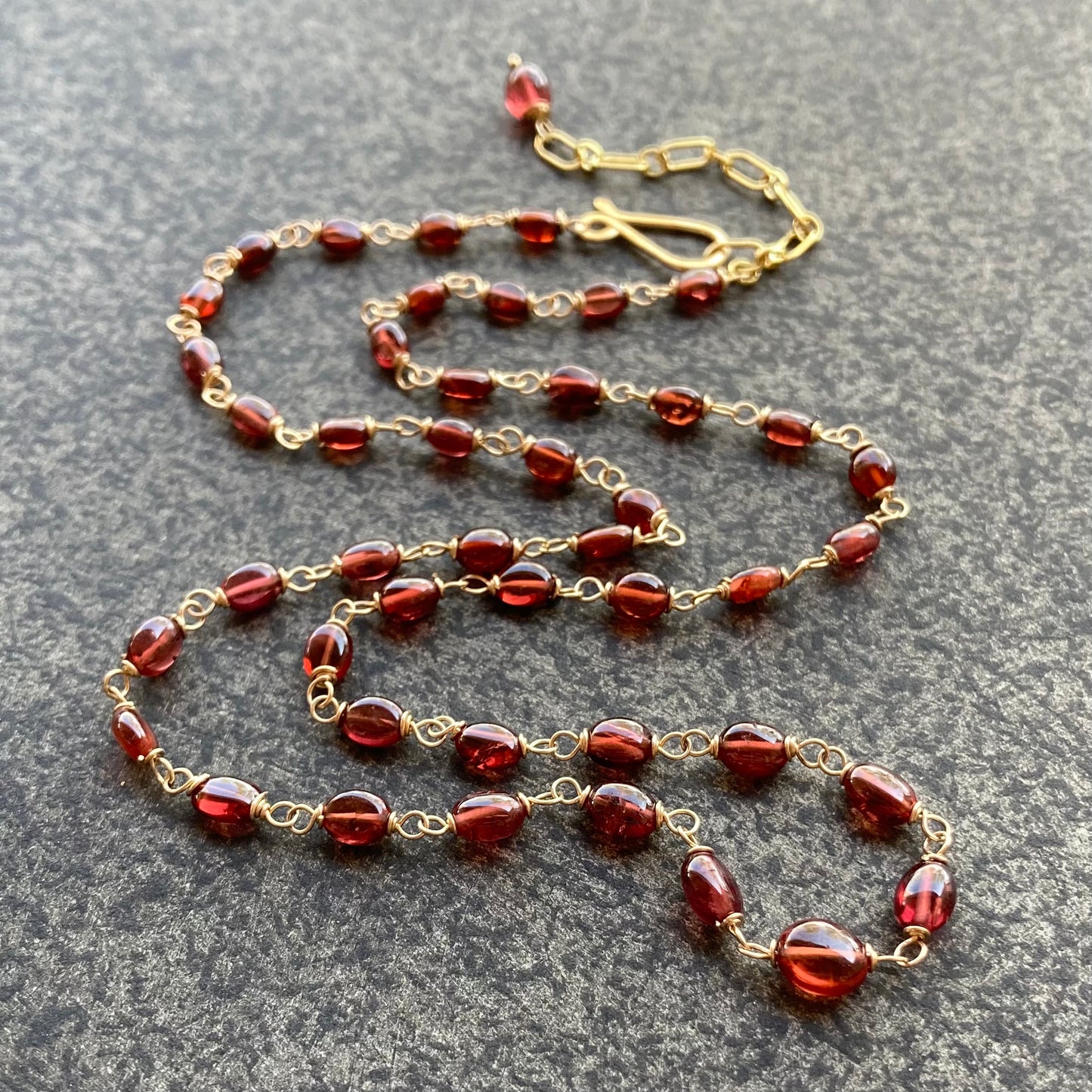 Malaya Garnet & Gold Necklace