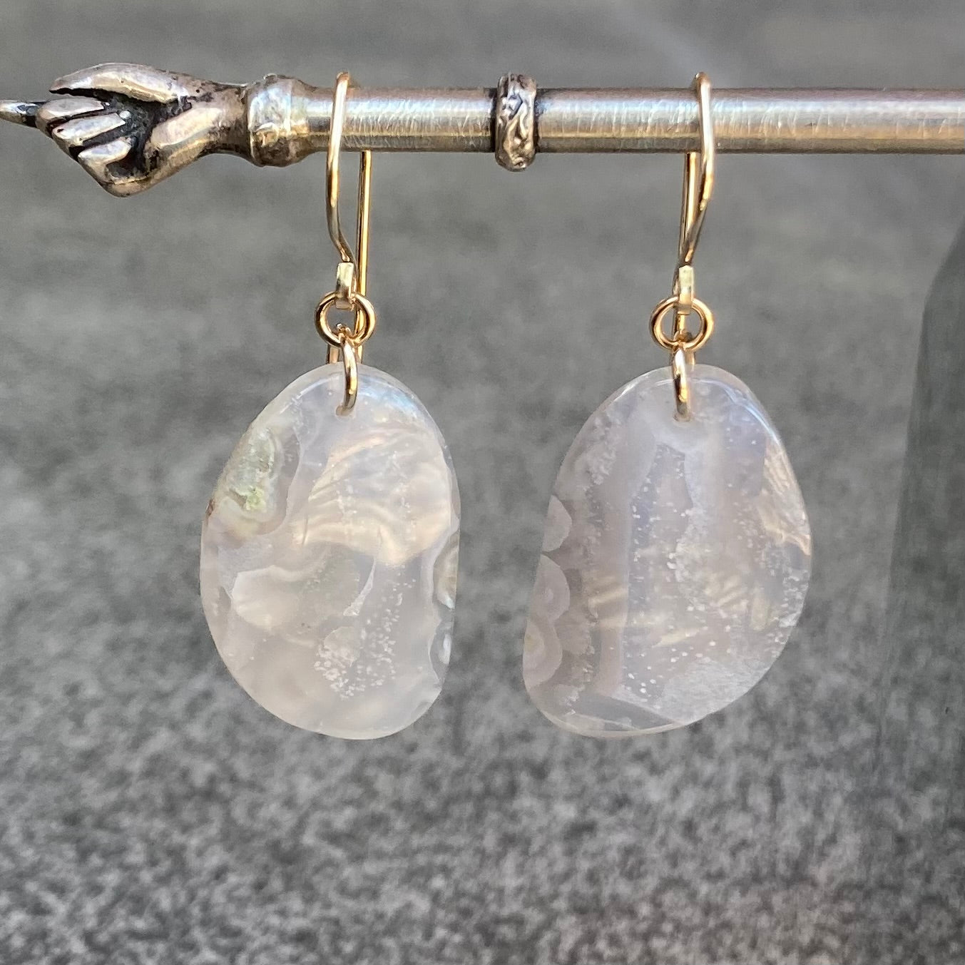 Agua Nueva Agate & Gold Earrings