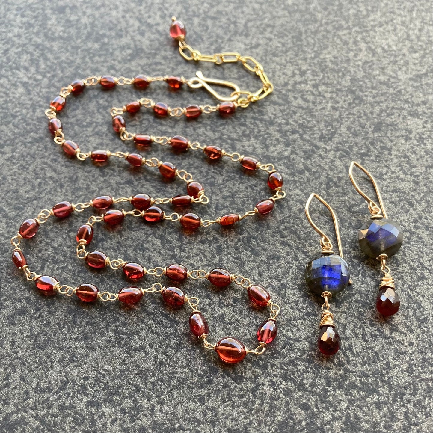 Malaya Garnet & Gold Necklace