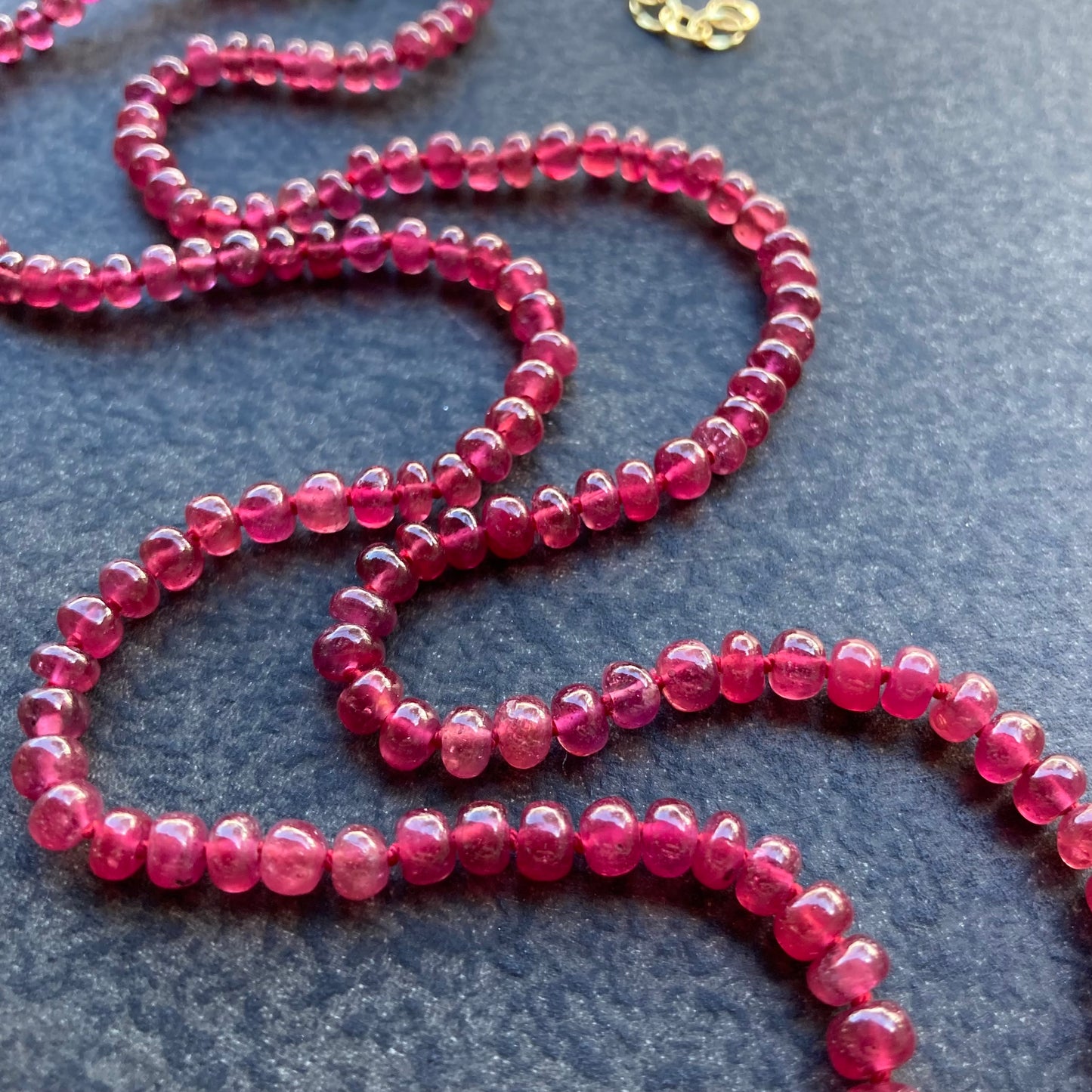 Ruby Hand Knotted Silk Necklace