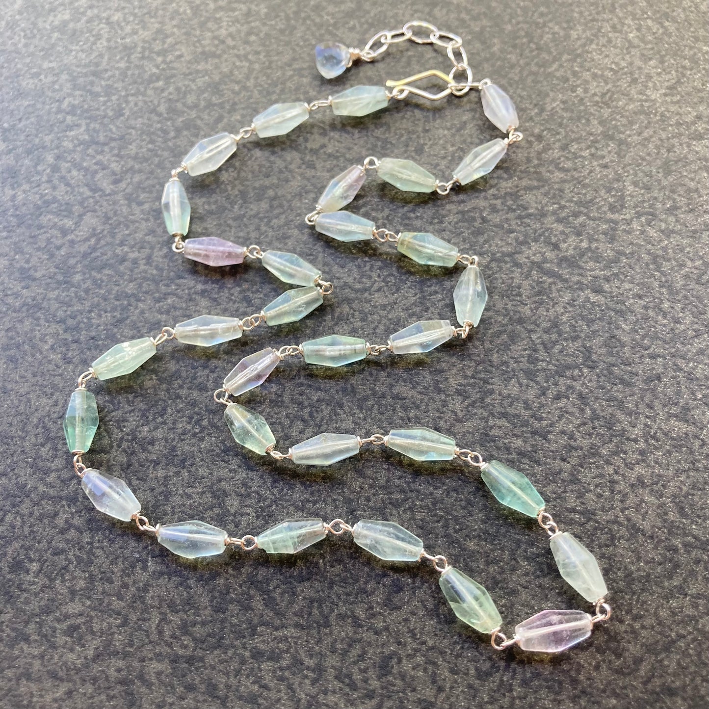 Green Fluorite & Sterling Silver Necklace