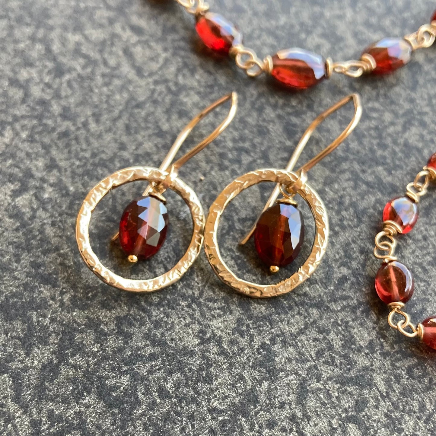 Malaya Garnet & Gold Necklace