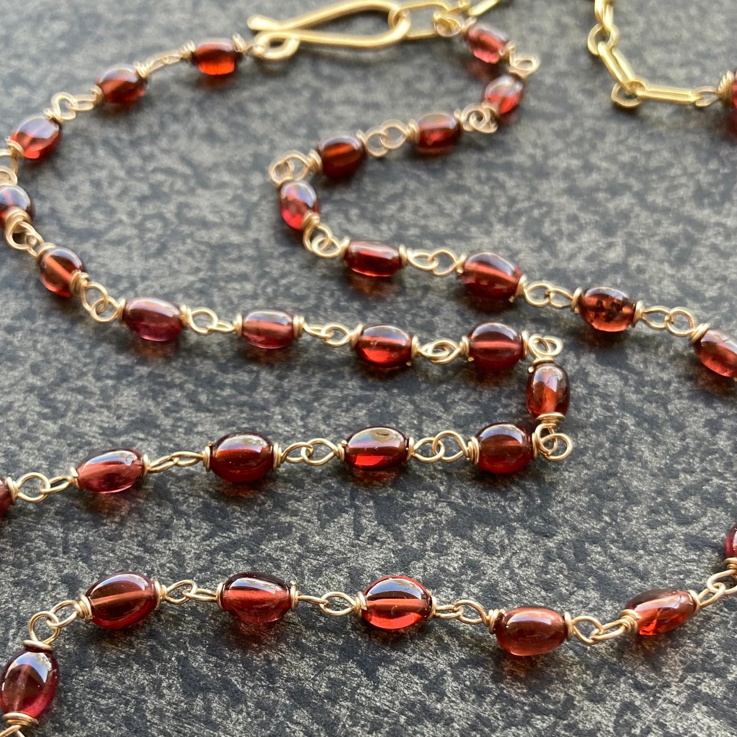 Malaya Garnet & Gold Necklace