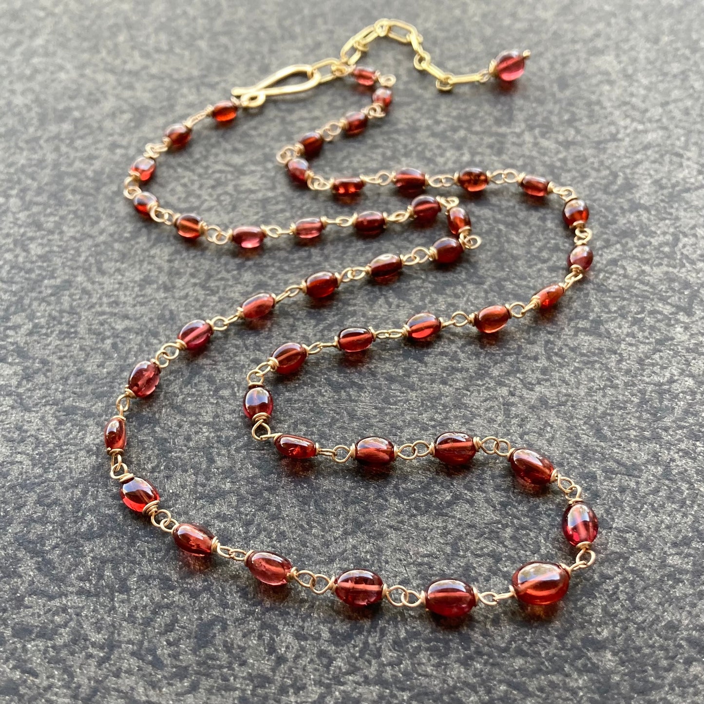Malaya Garnet & Gold Necklace