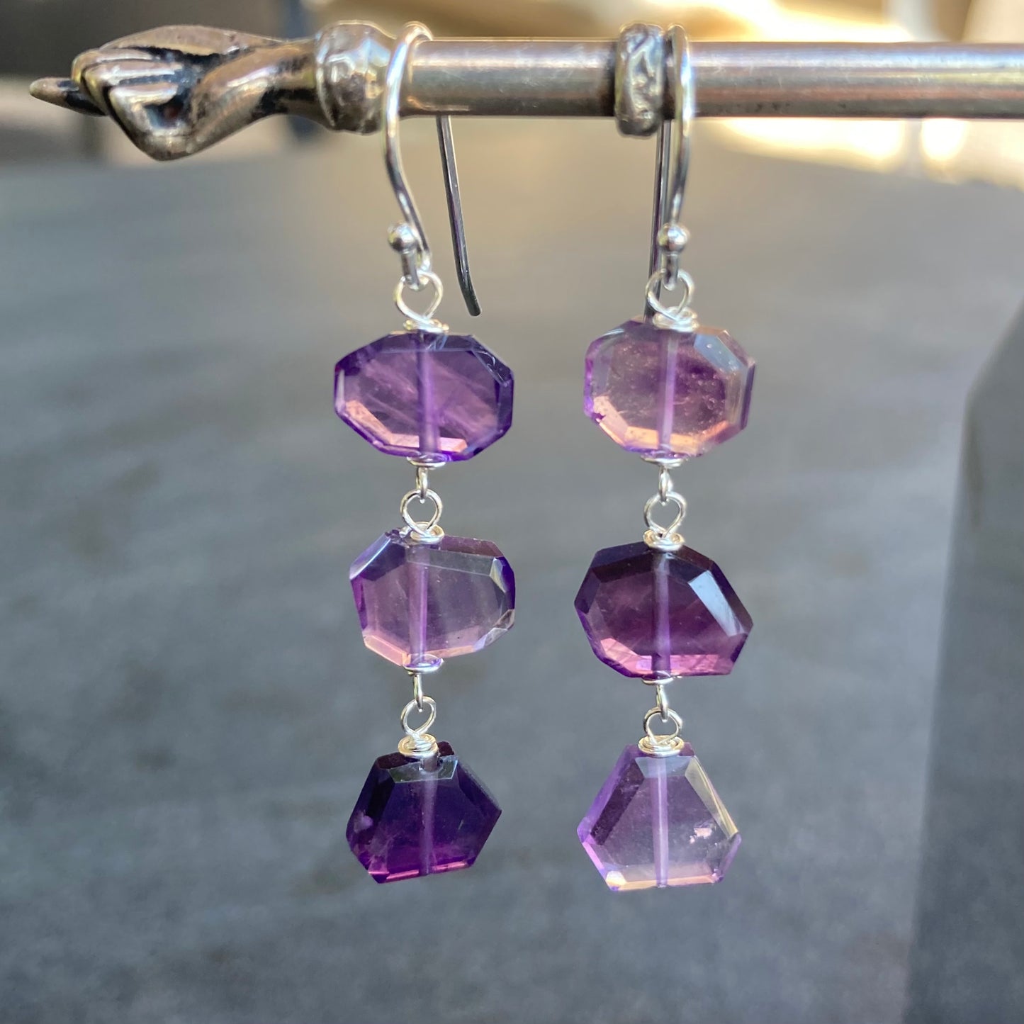Amethyst & Sterling Silver Earrings