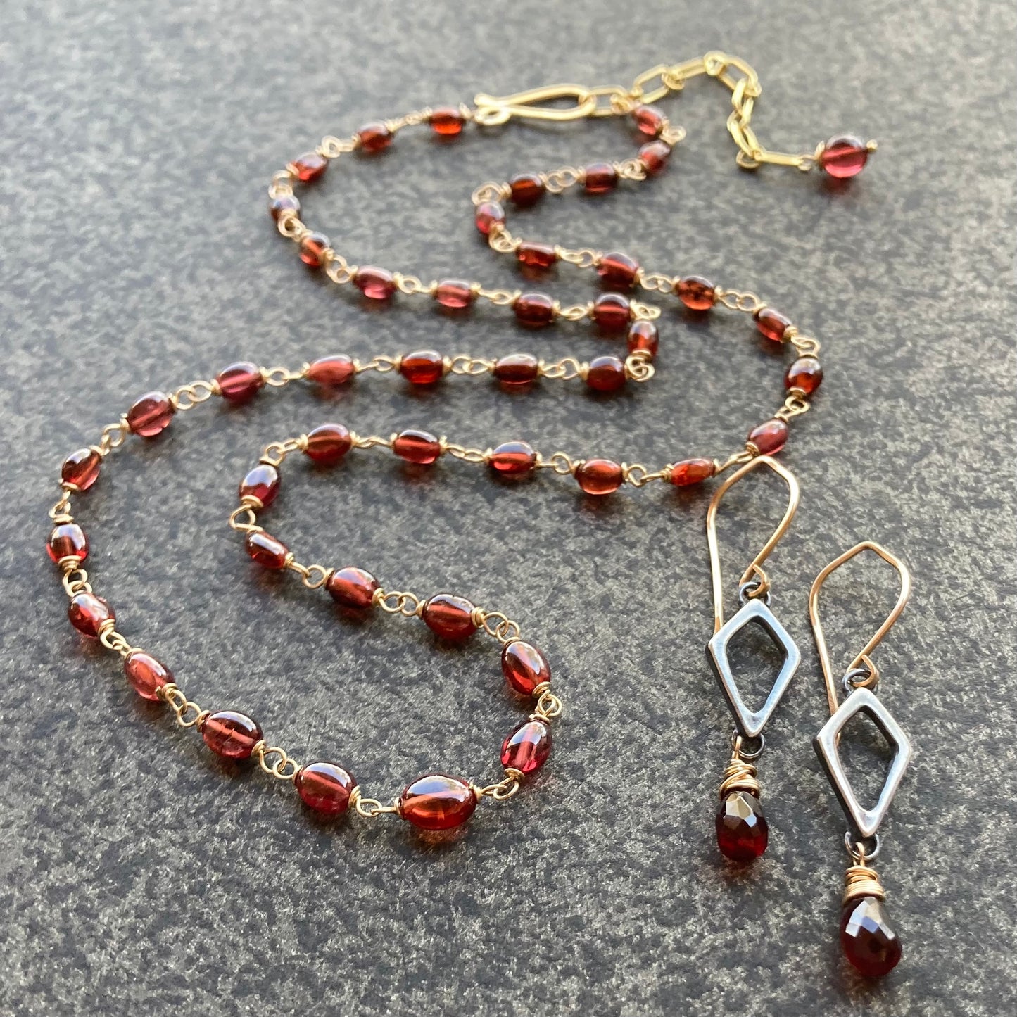 Malaya Garnet & Gold Necklace