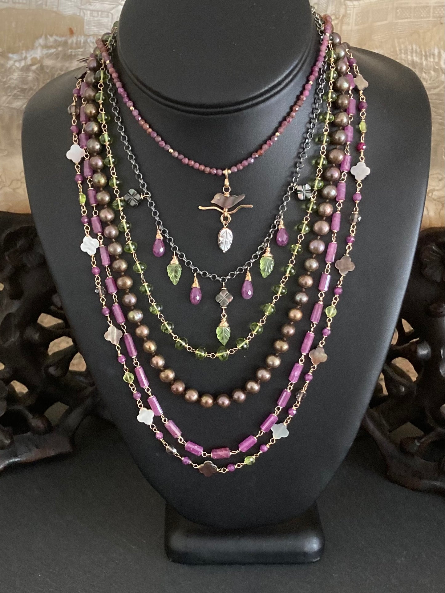 Ruby & Gold Necklace