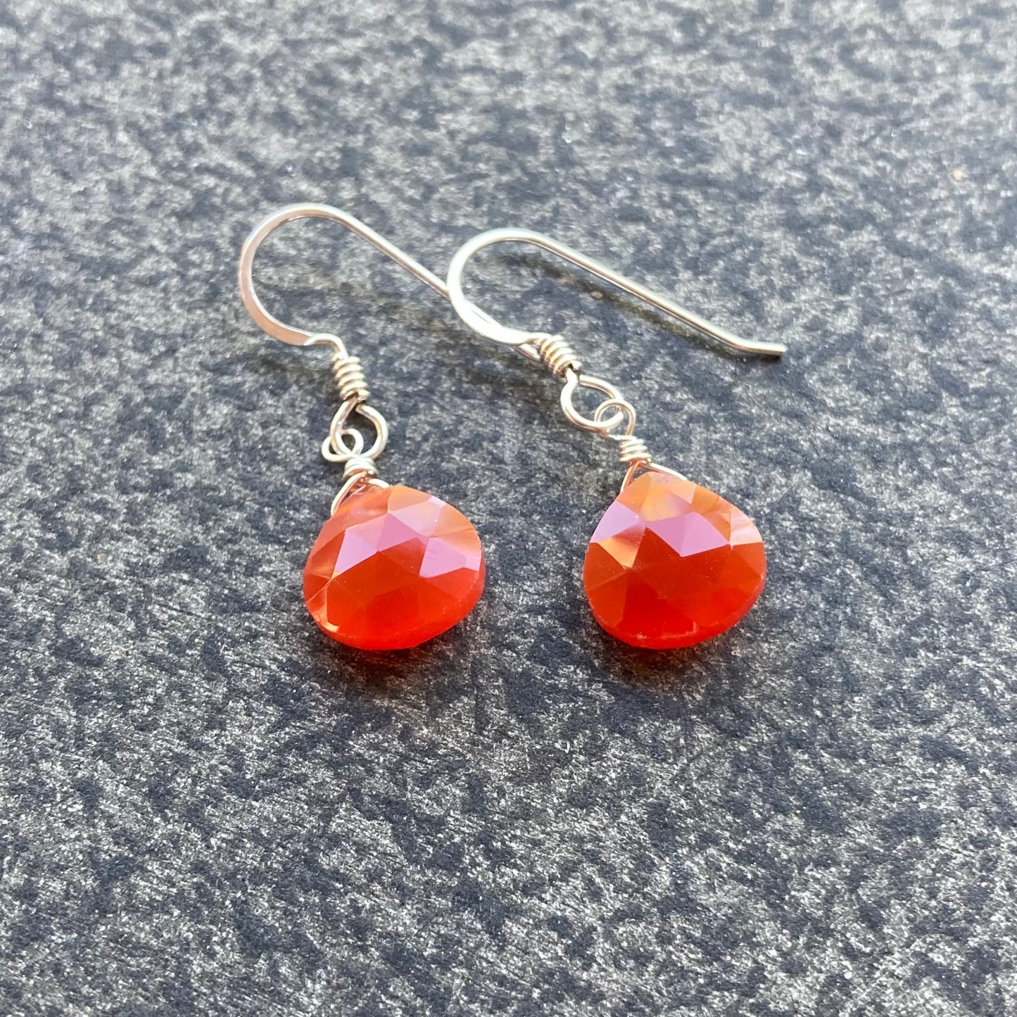 Carnelian & Sterling Silver Earrings