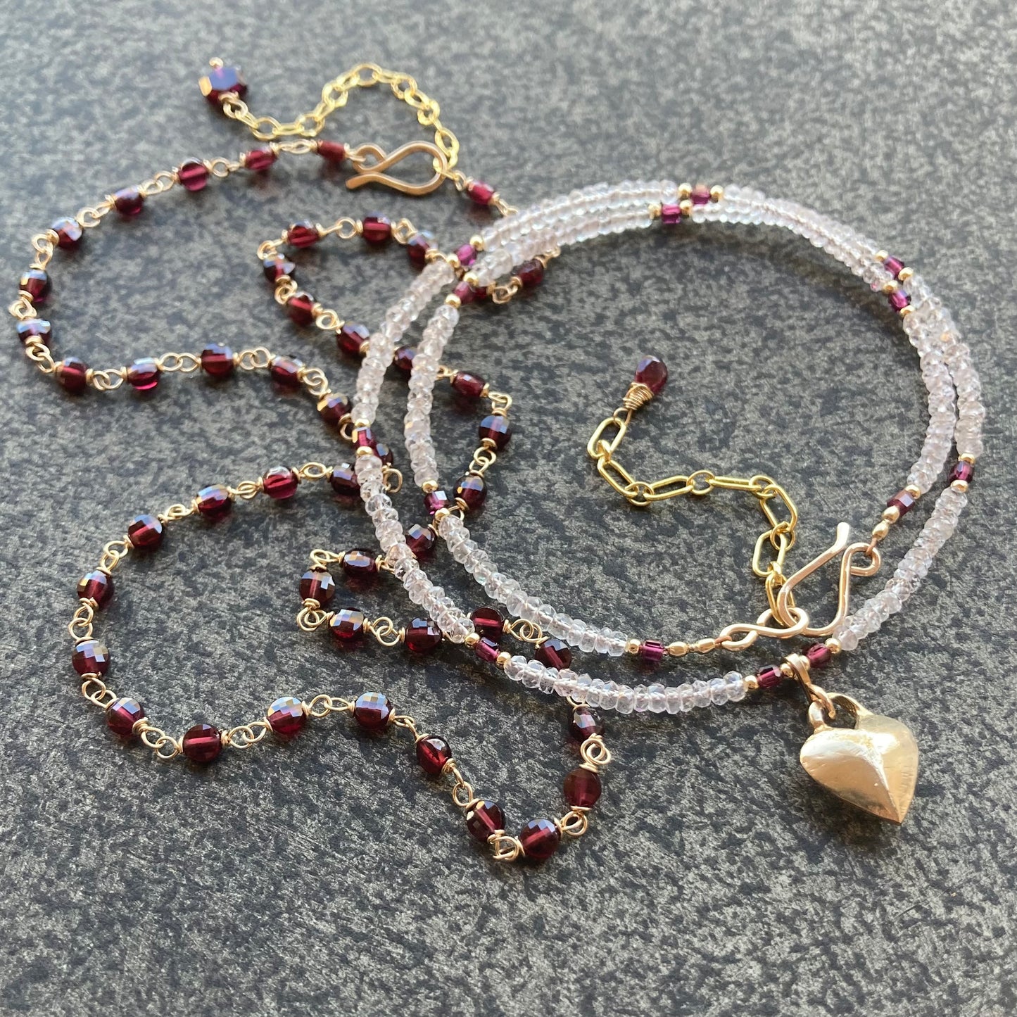 Rhodolite Garnet & Gold Necklace