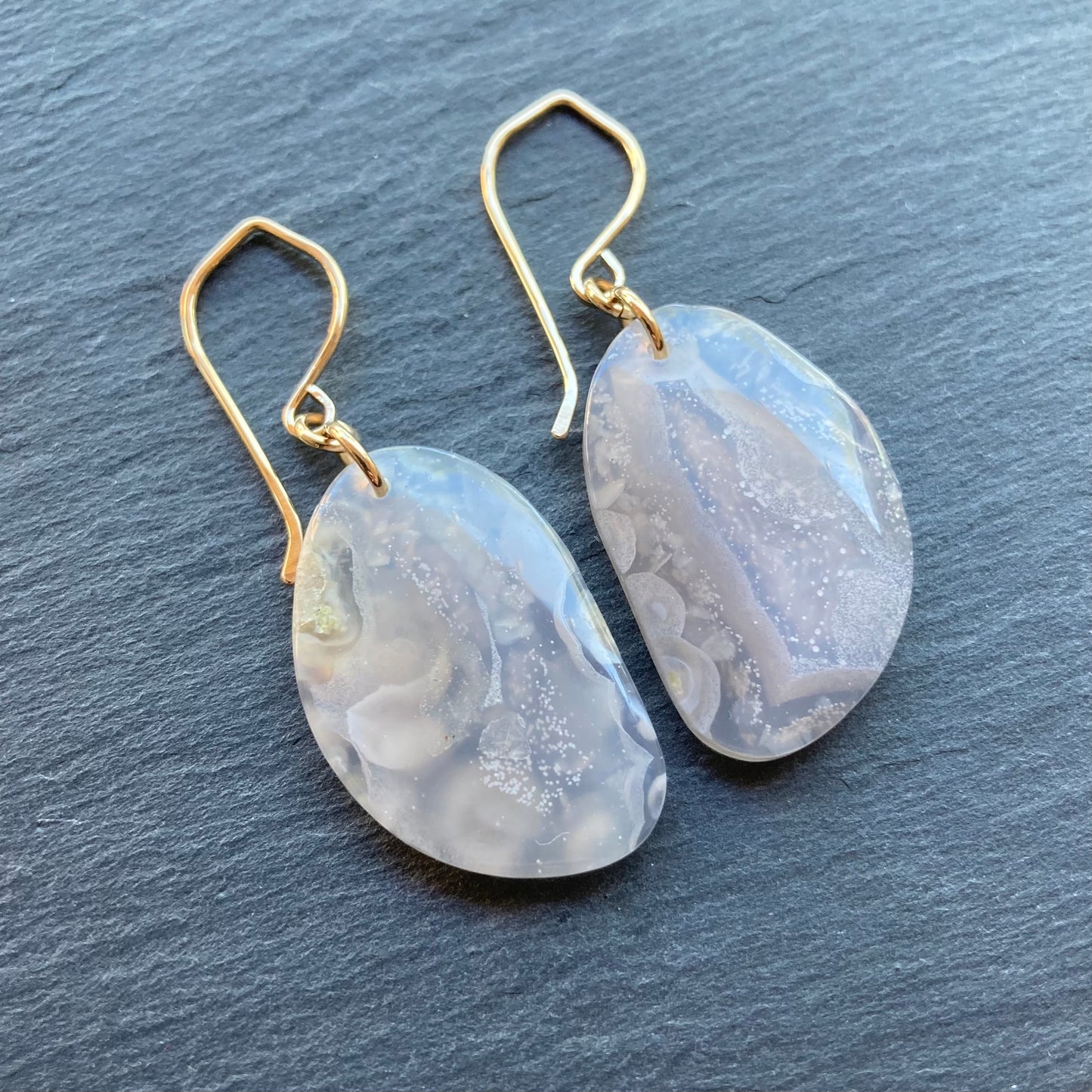 Agua Nueva Agate & Gold Earrings