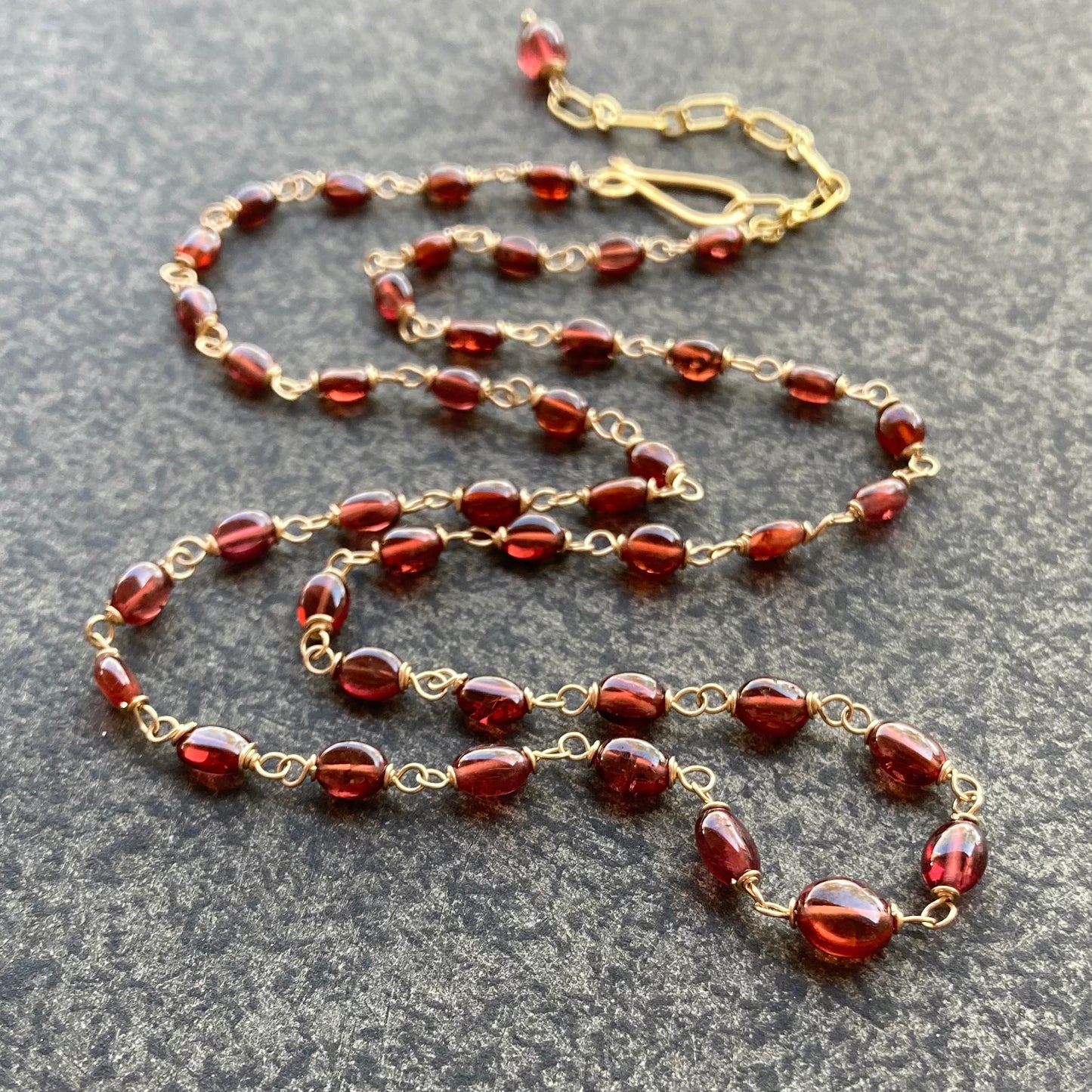 Malaya Garnet & Gold Necklace