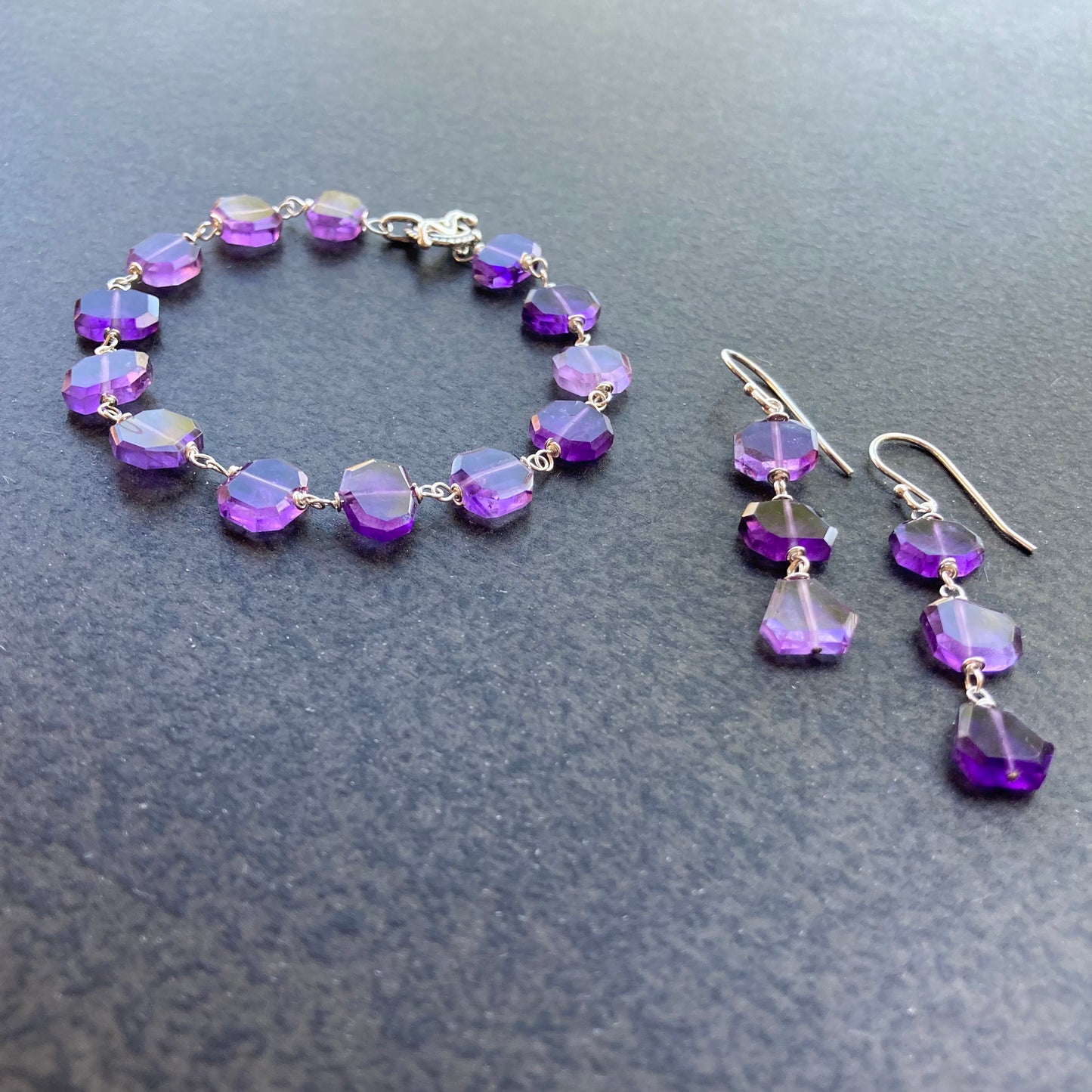 Amethyst & Sterling Silver Earrings