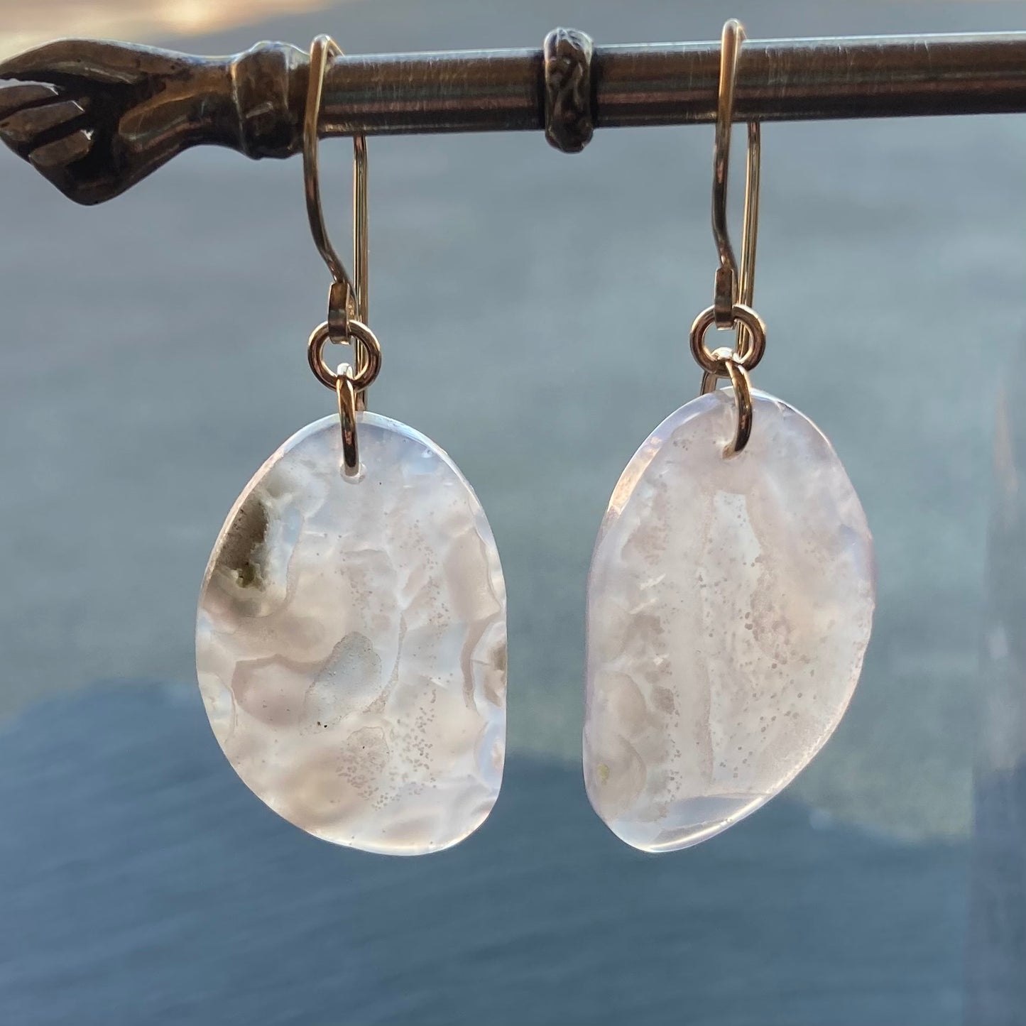 Agua Nueva Agate & Gold Earrings
