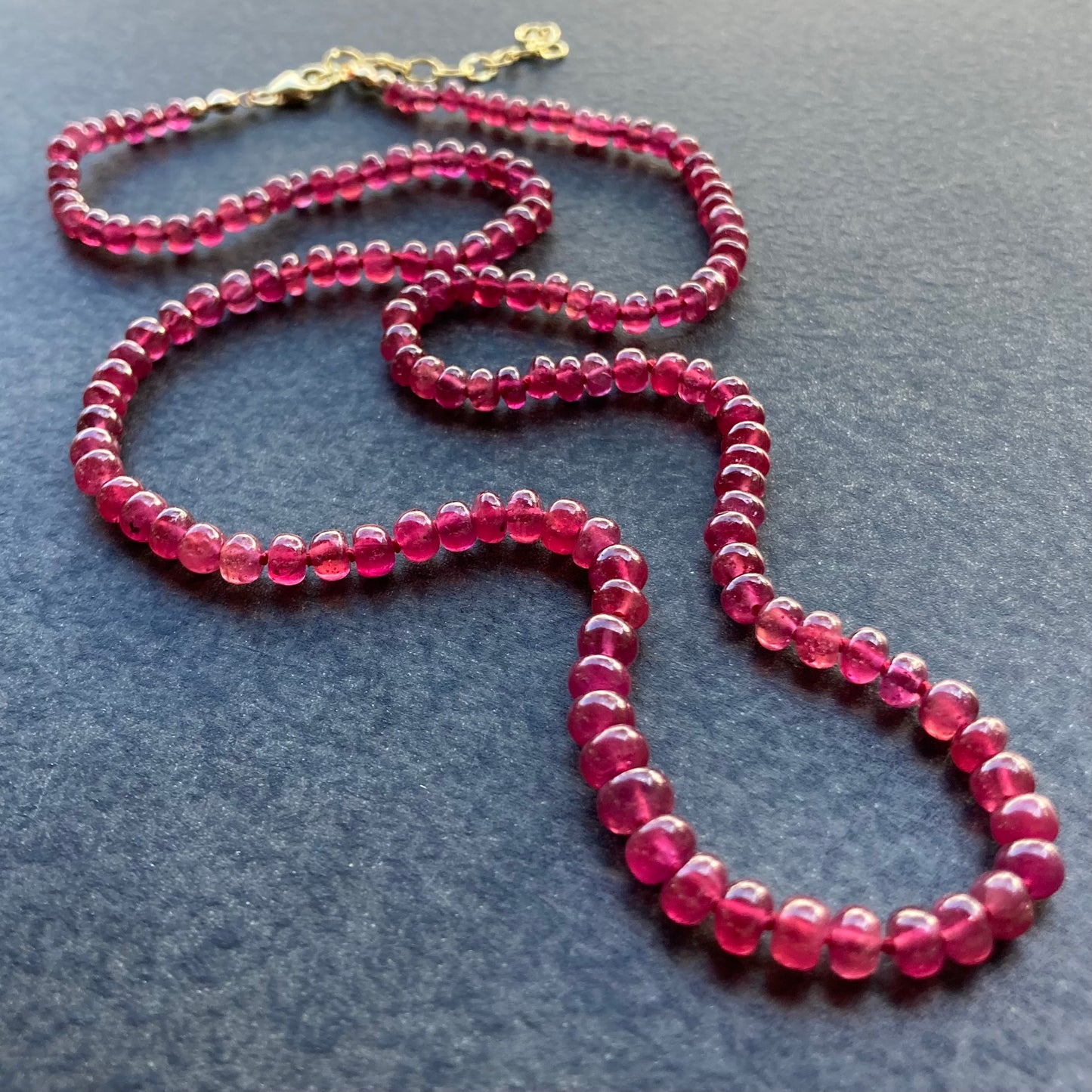 Ruby Hand Knotted Silk Necklace