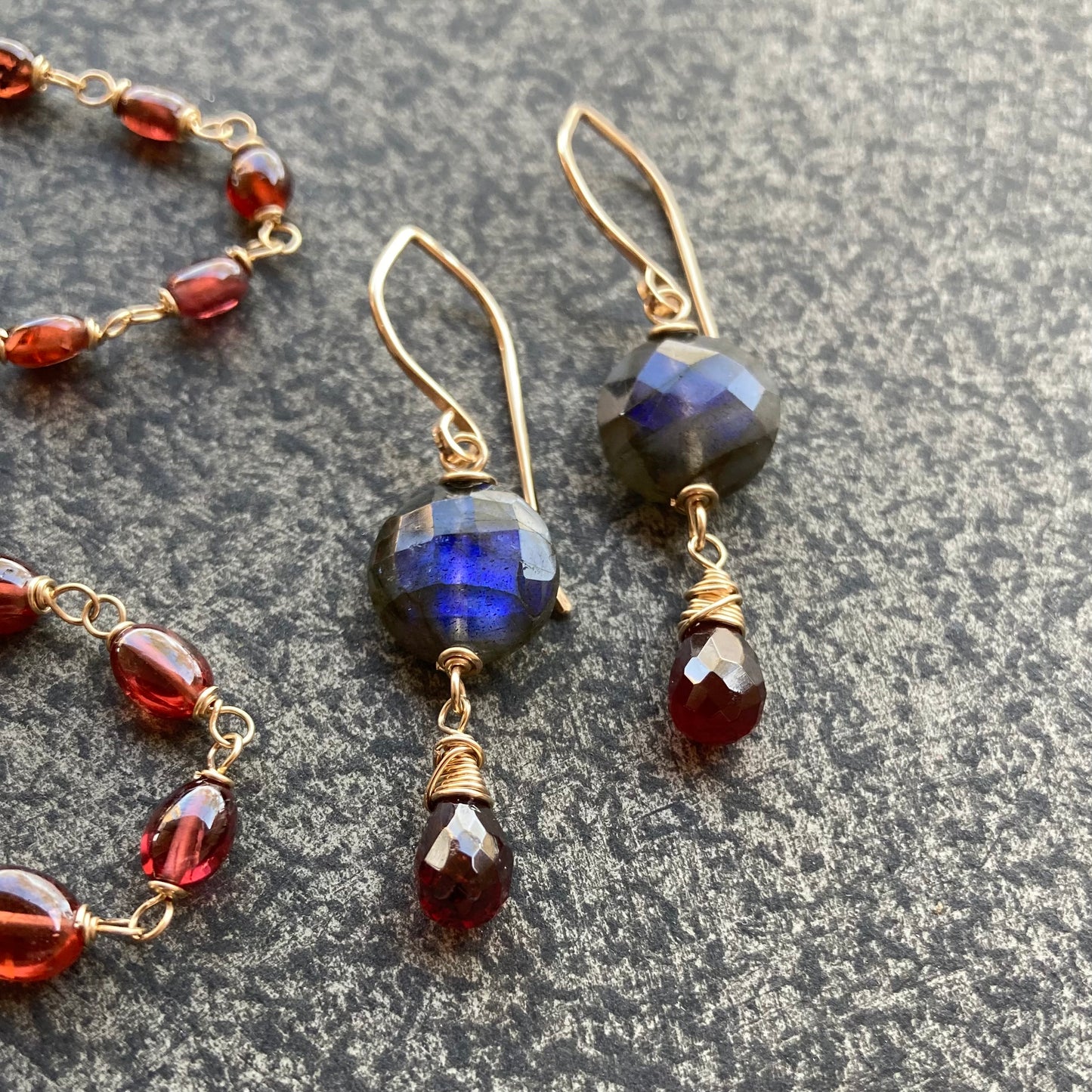 Malaya Garnet & Gold Necklace