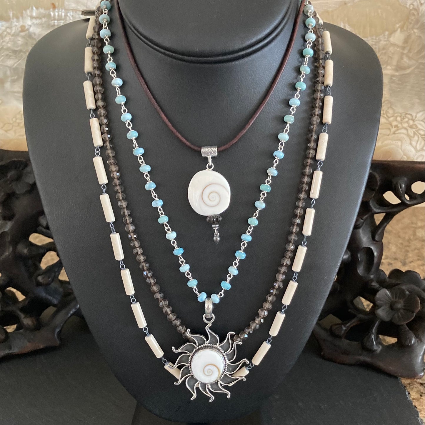 Shiva Eye & Sterling Silver Leather Choker