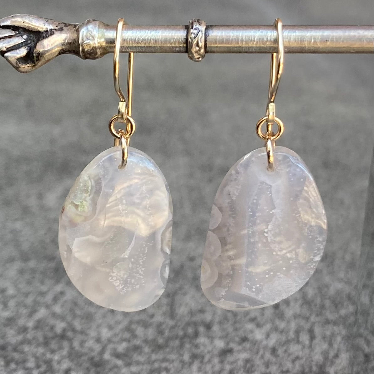 Agua Nueva Agate & Gold Earrings