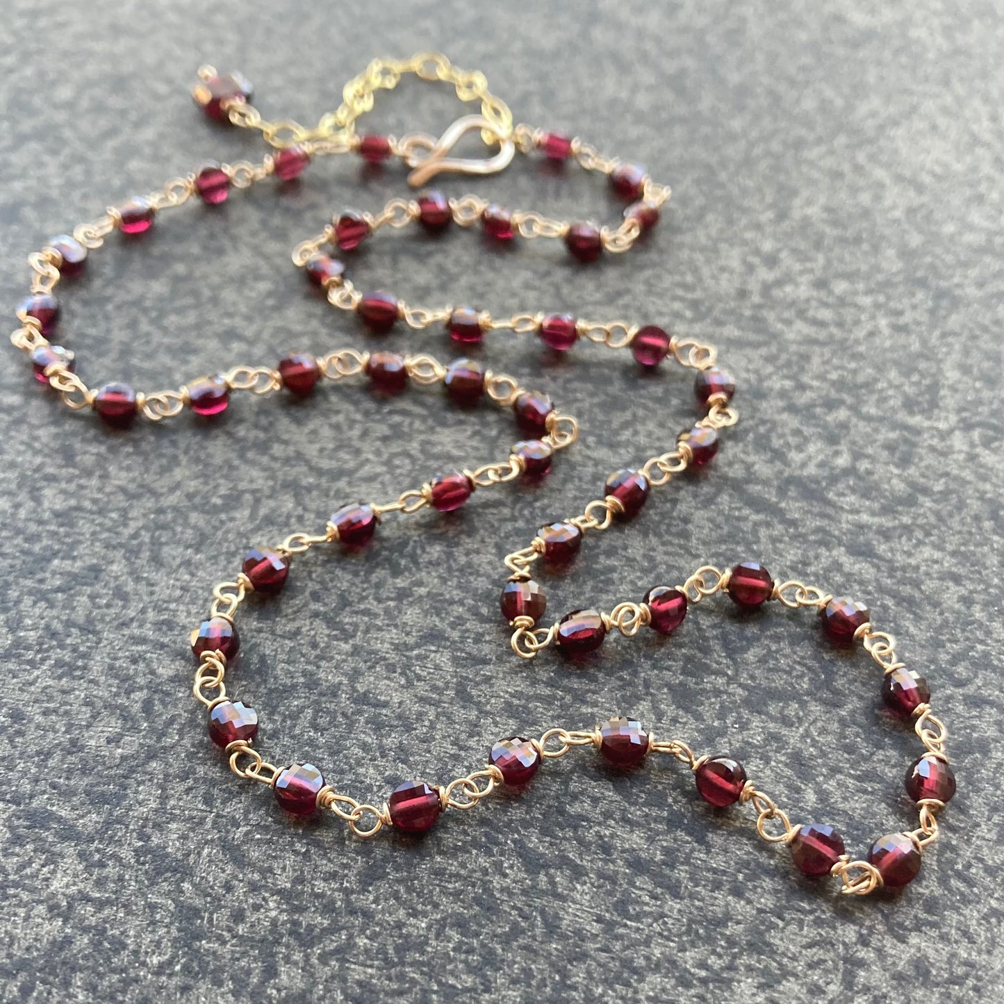 Rhodolite Garnet & Gold Necklace