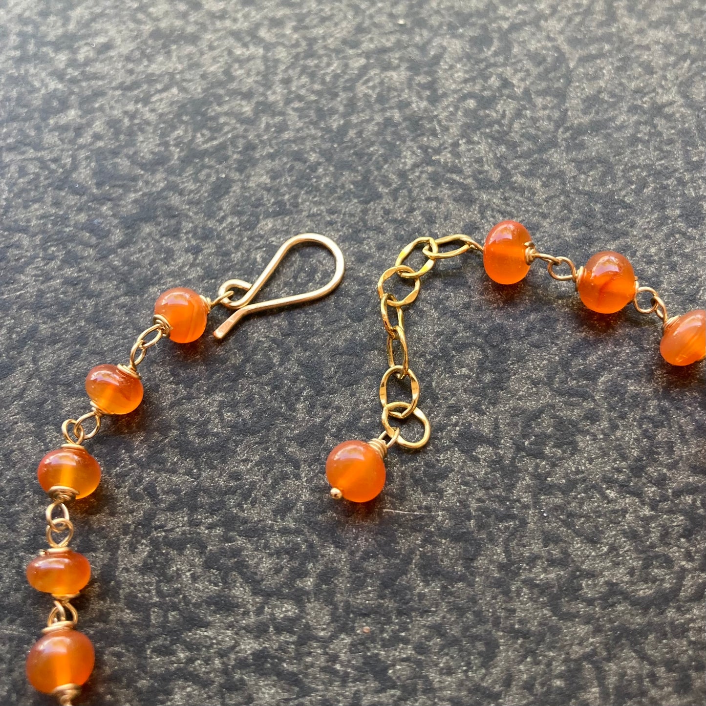 Fanta Carnelian & Gold Bracelet