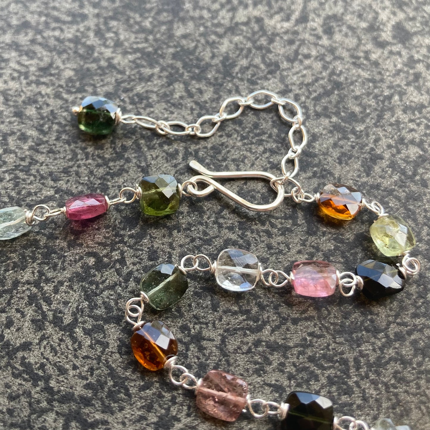 Multicolor Tourmaline & Sterling Silver Necklace