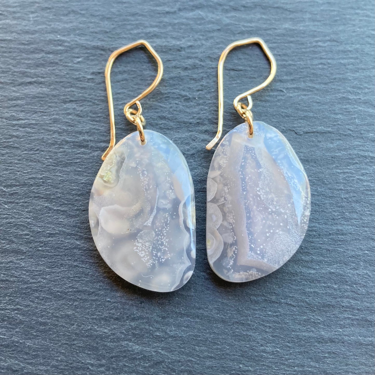 Agua Nueva Agate & Gold Earrings