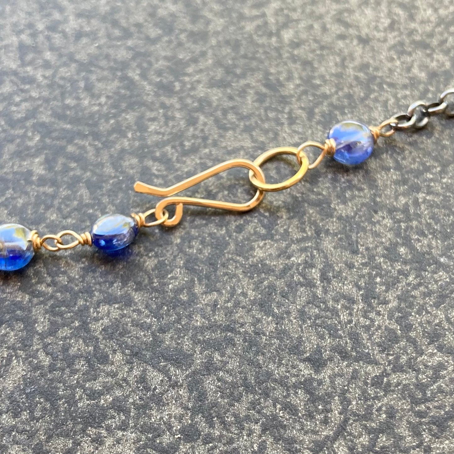 Blue Kyanite & Mixed Metal Necklace