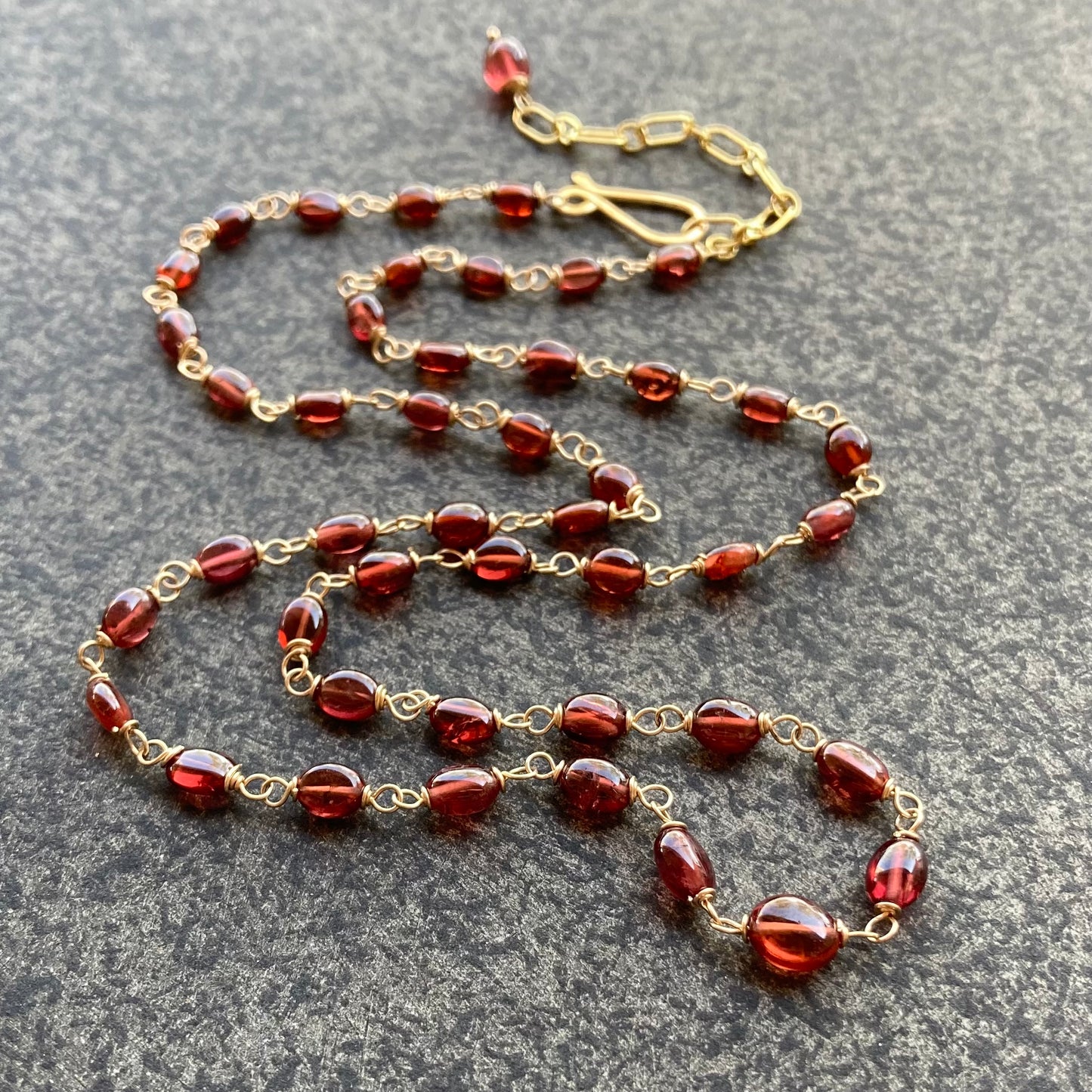 Malaya Garnet & Gold Necklace