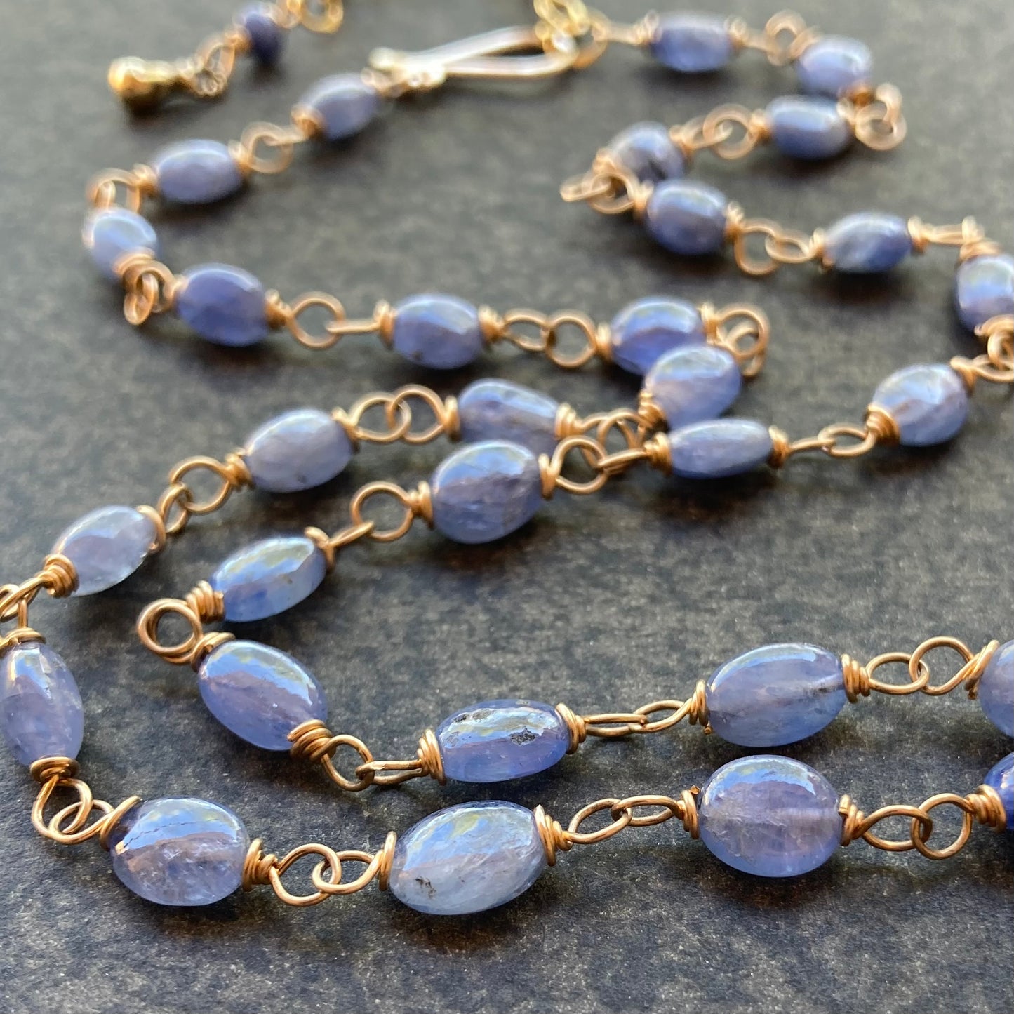 Burmese Sapphire, Gold & Bronze Pegasus Cloud Coin Necklace