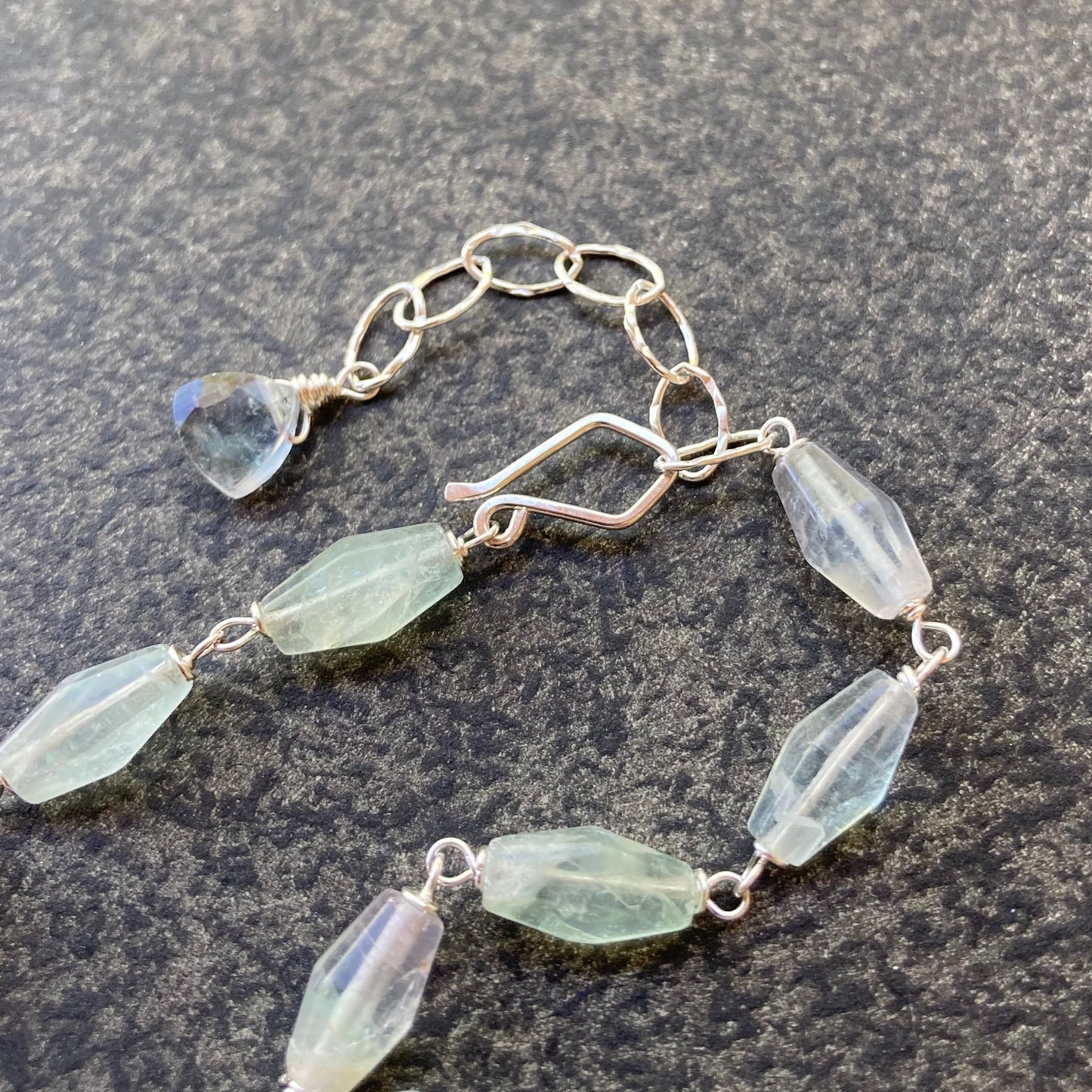 Green Fluorite & Sterling Silver Necklace