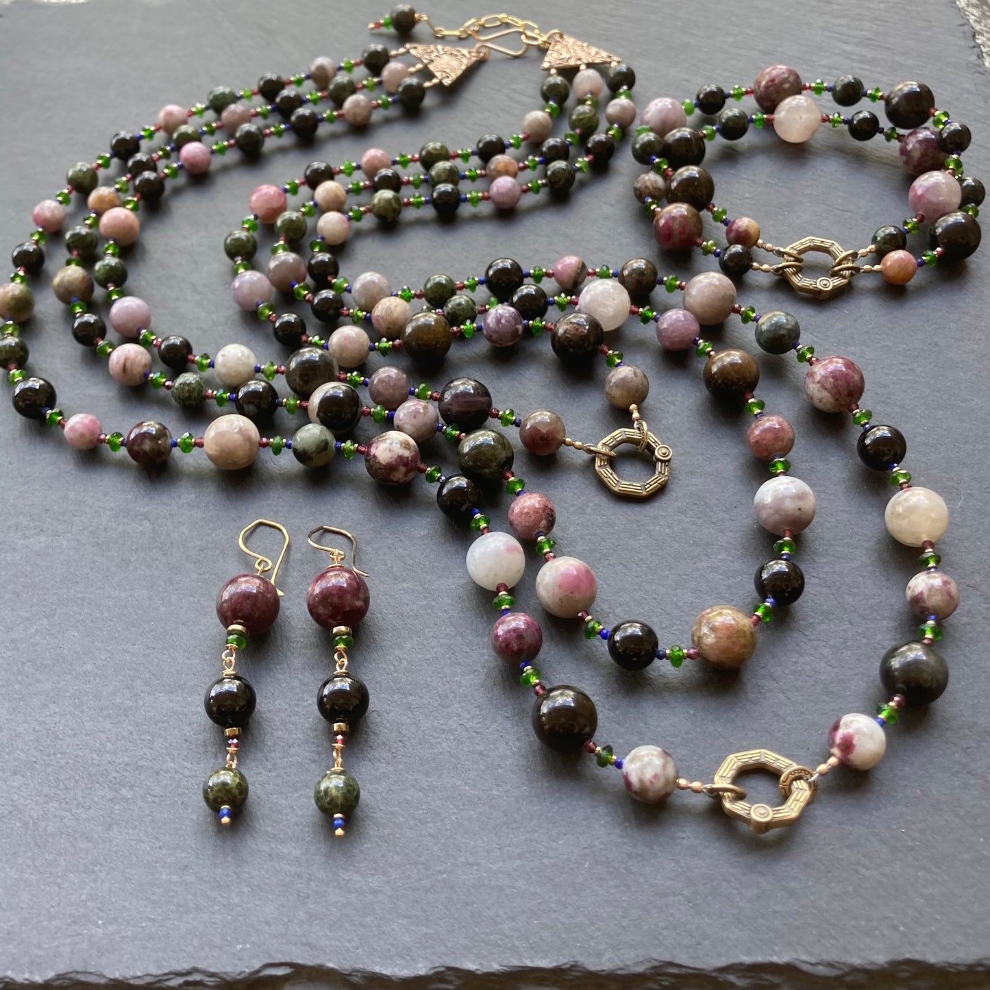 Custom Multi Gemstone Earrings