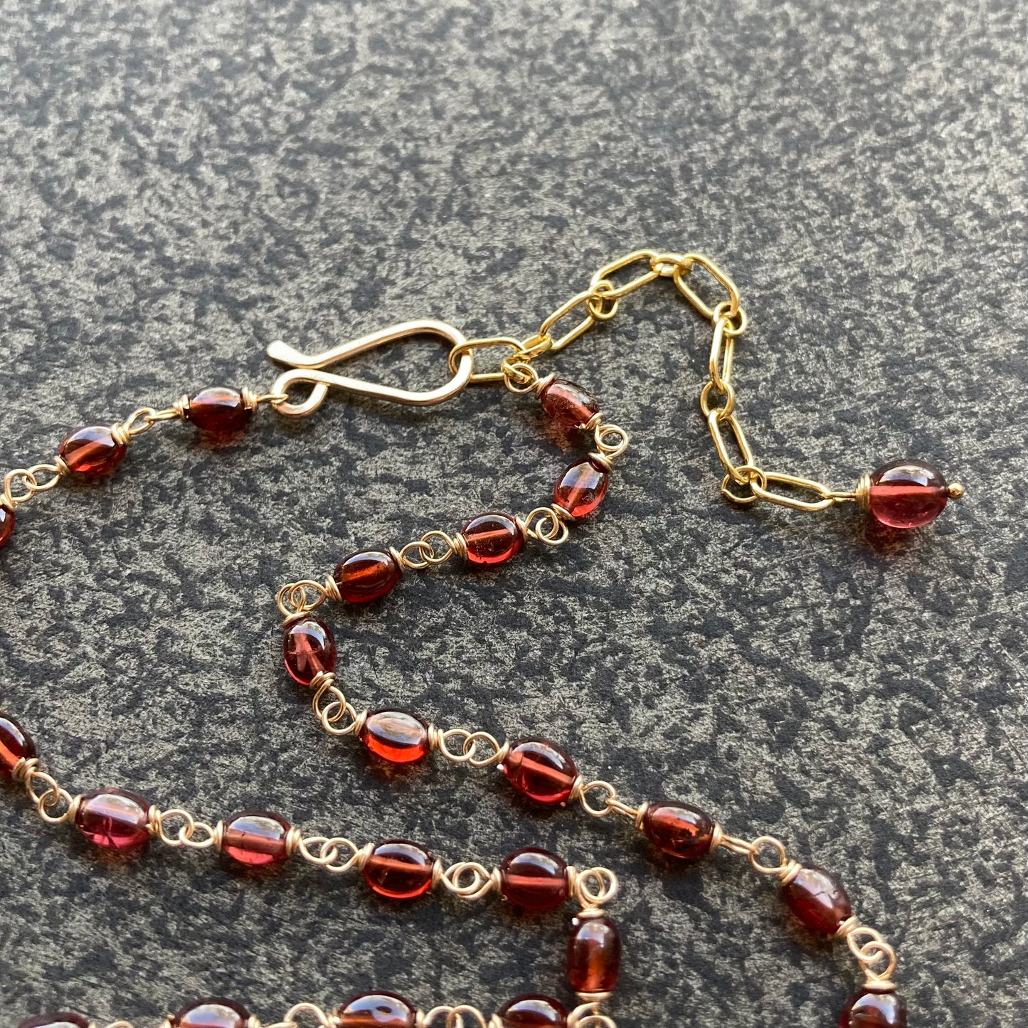 Malaya Garnet & Gold Necklace