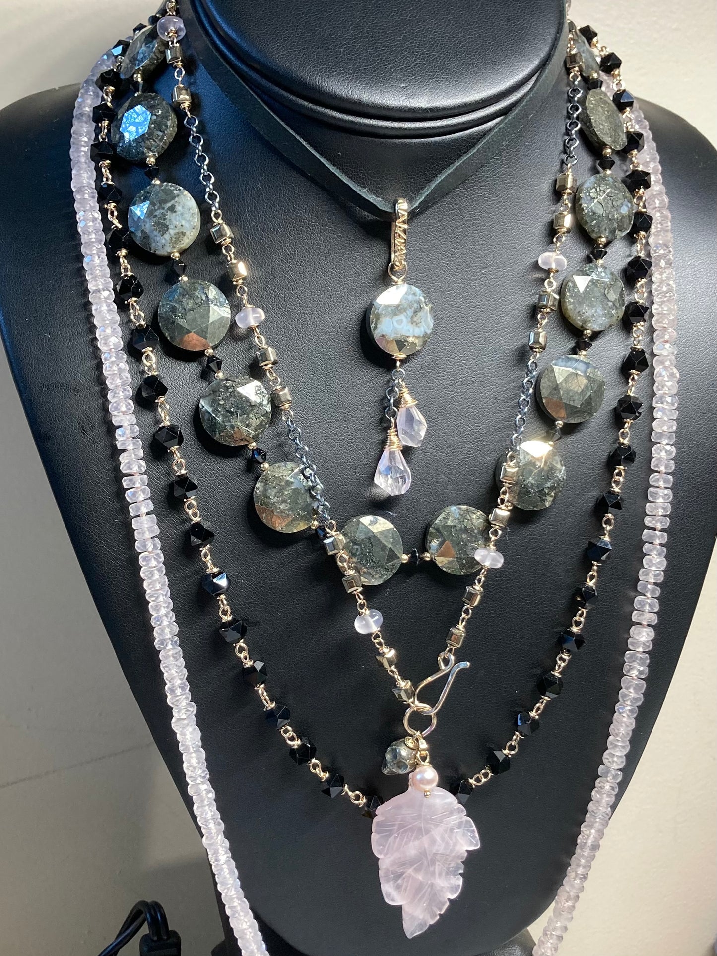 Black Onyx & Gold Necklace