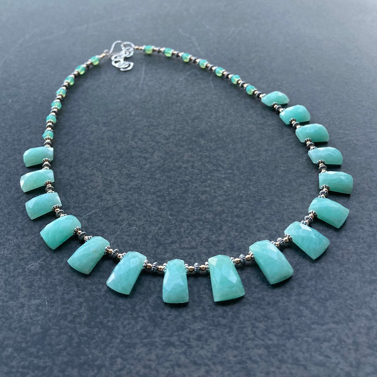 Amazonite & Mixed Metal Collar