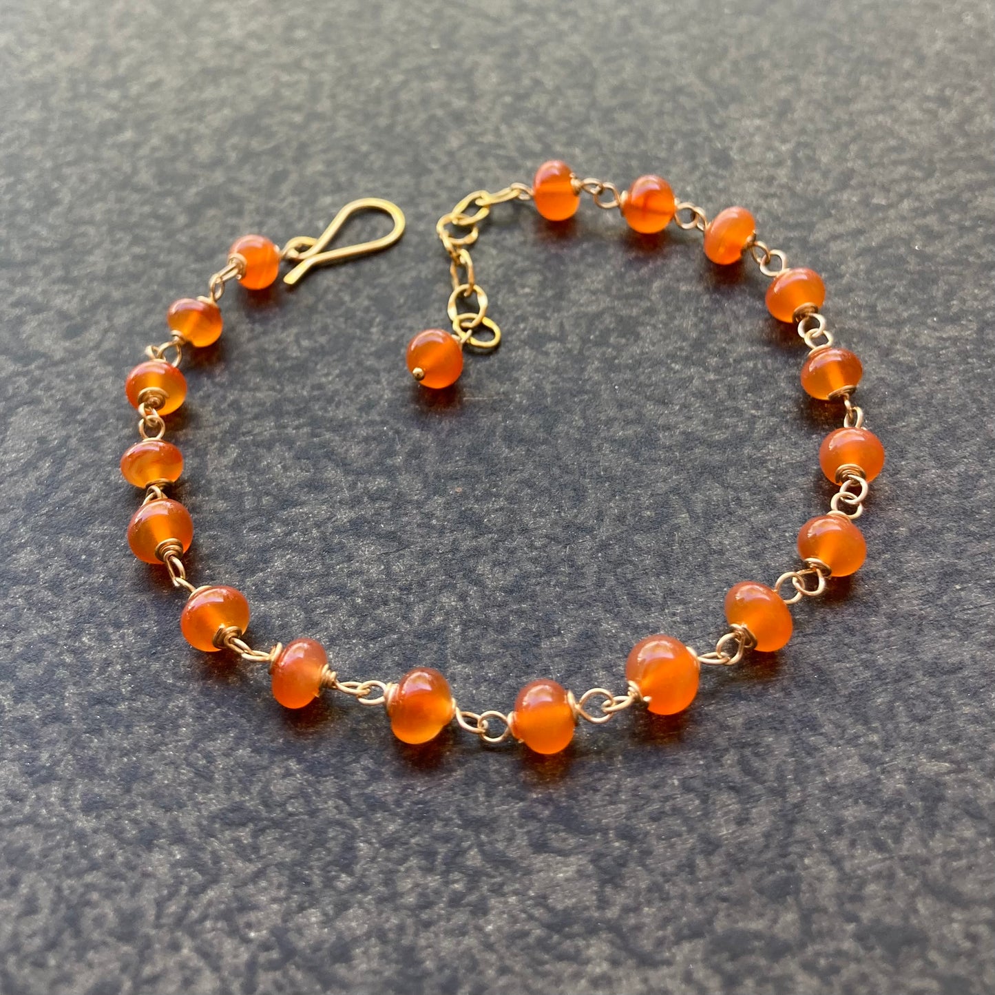 Fanta Carnelian & Gold Bracelet