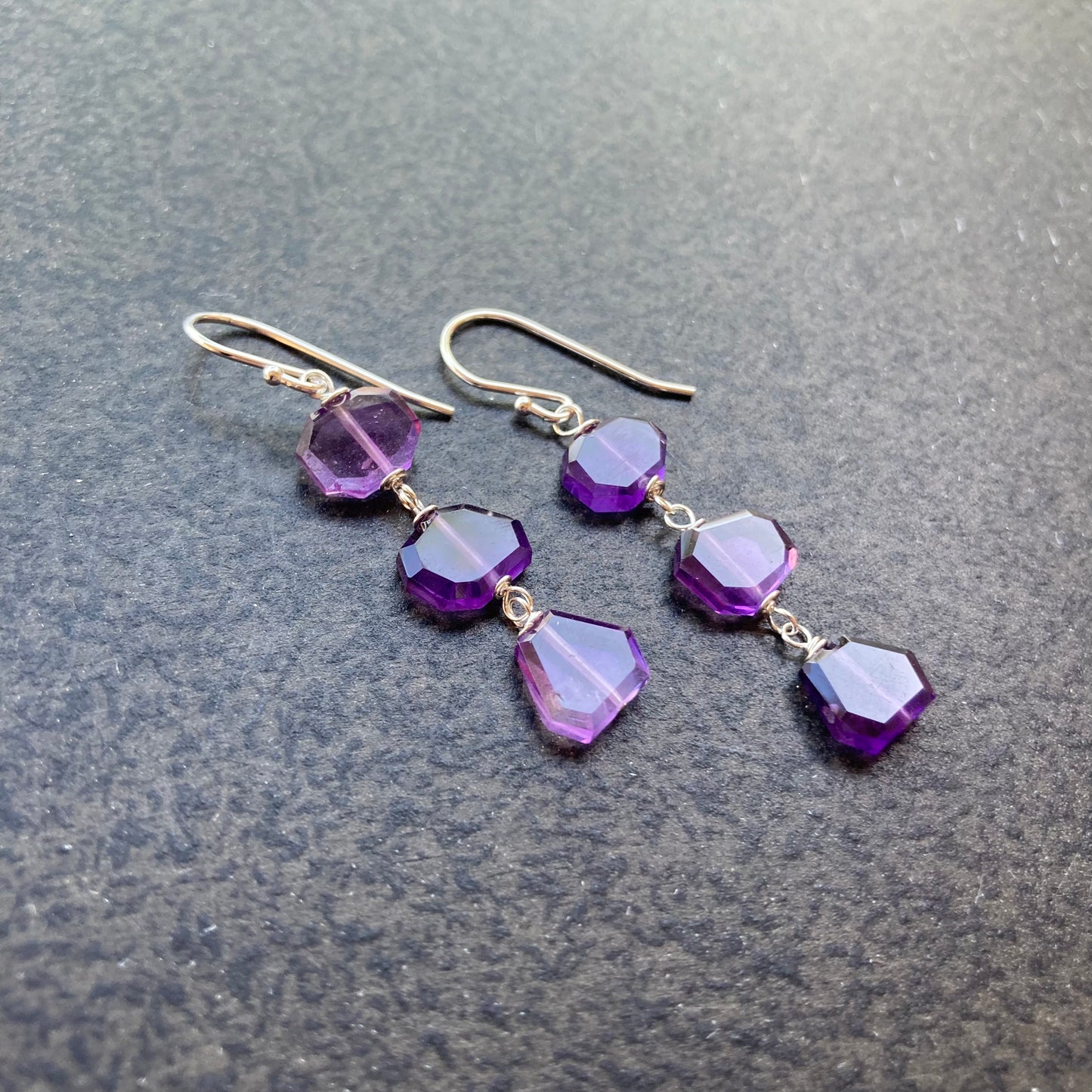 Amethyst & Sterling Silver Earrings
