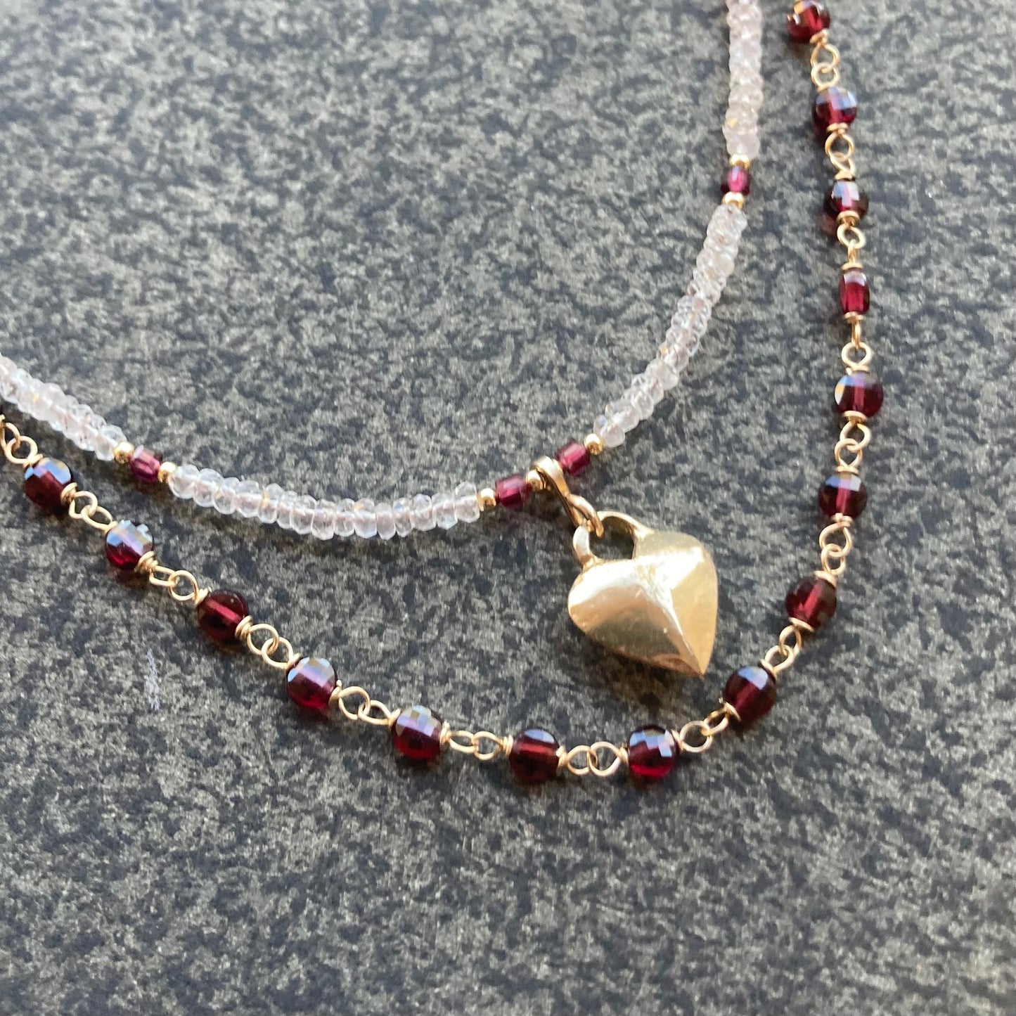 Rhodolite Garnet & Gold Necklace