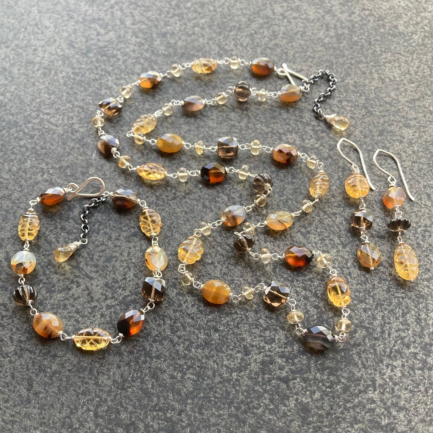 Montana Agate Multi Gemstone & Sterling Silver Bracelet