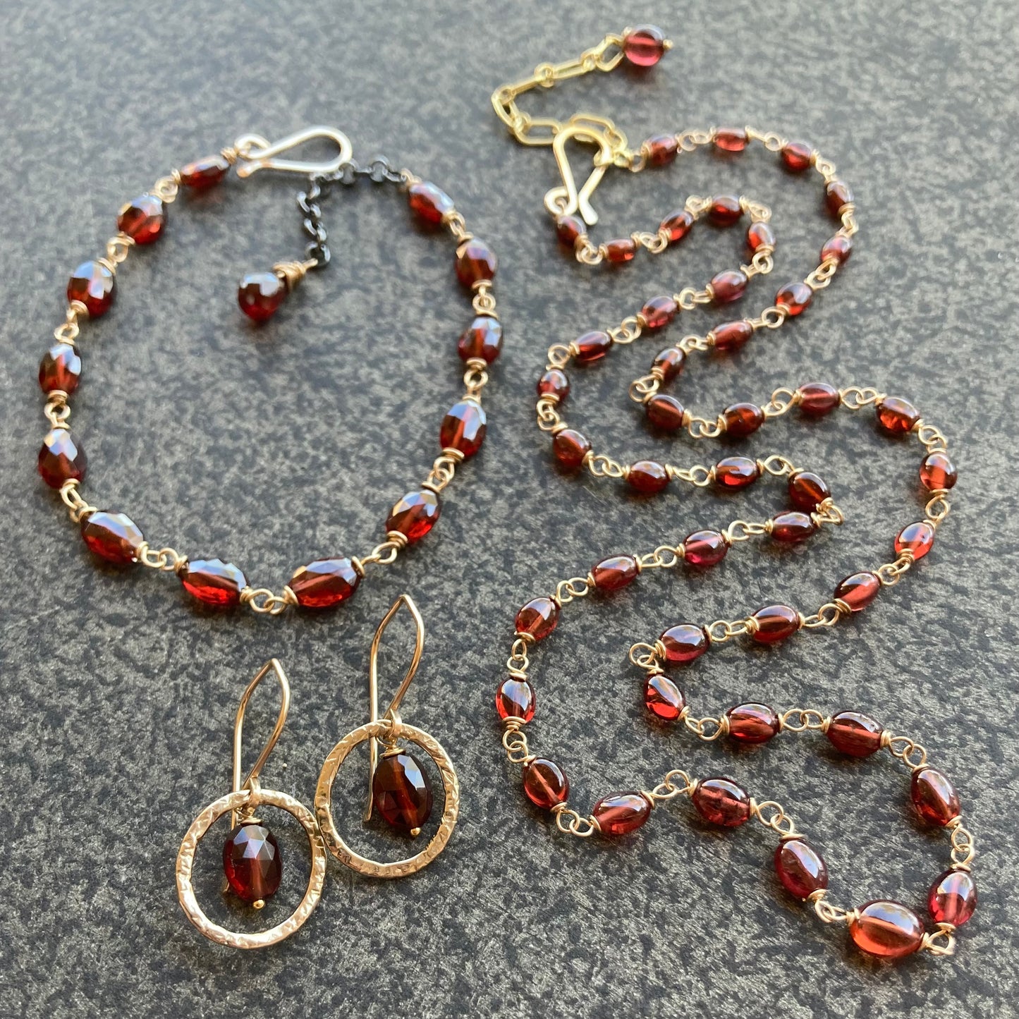 Malaya Garnet & Gold Necklace
