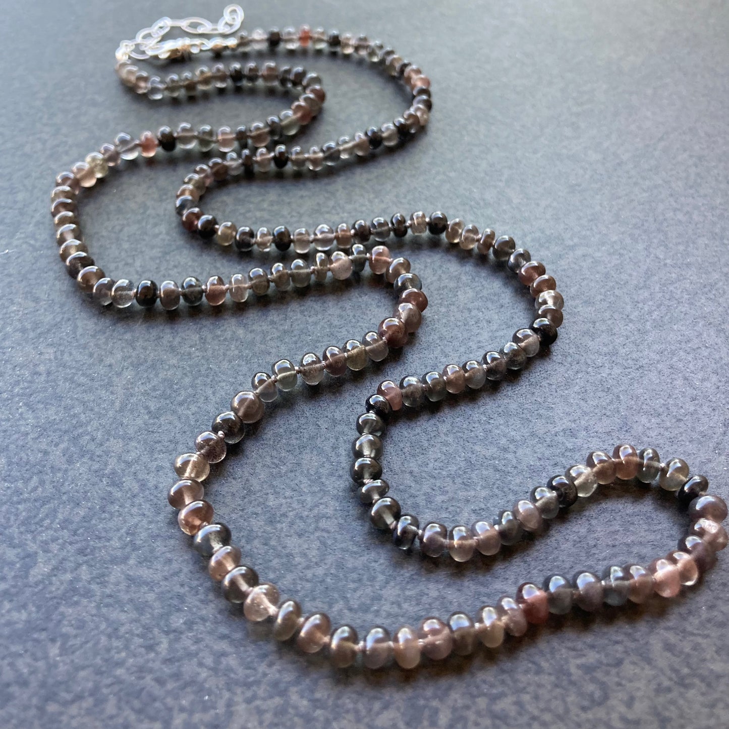 Sillimanite Cat’s Eye Hand Knotted Silk Necklace