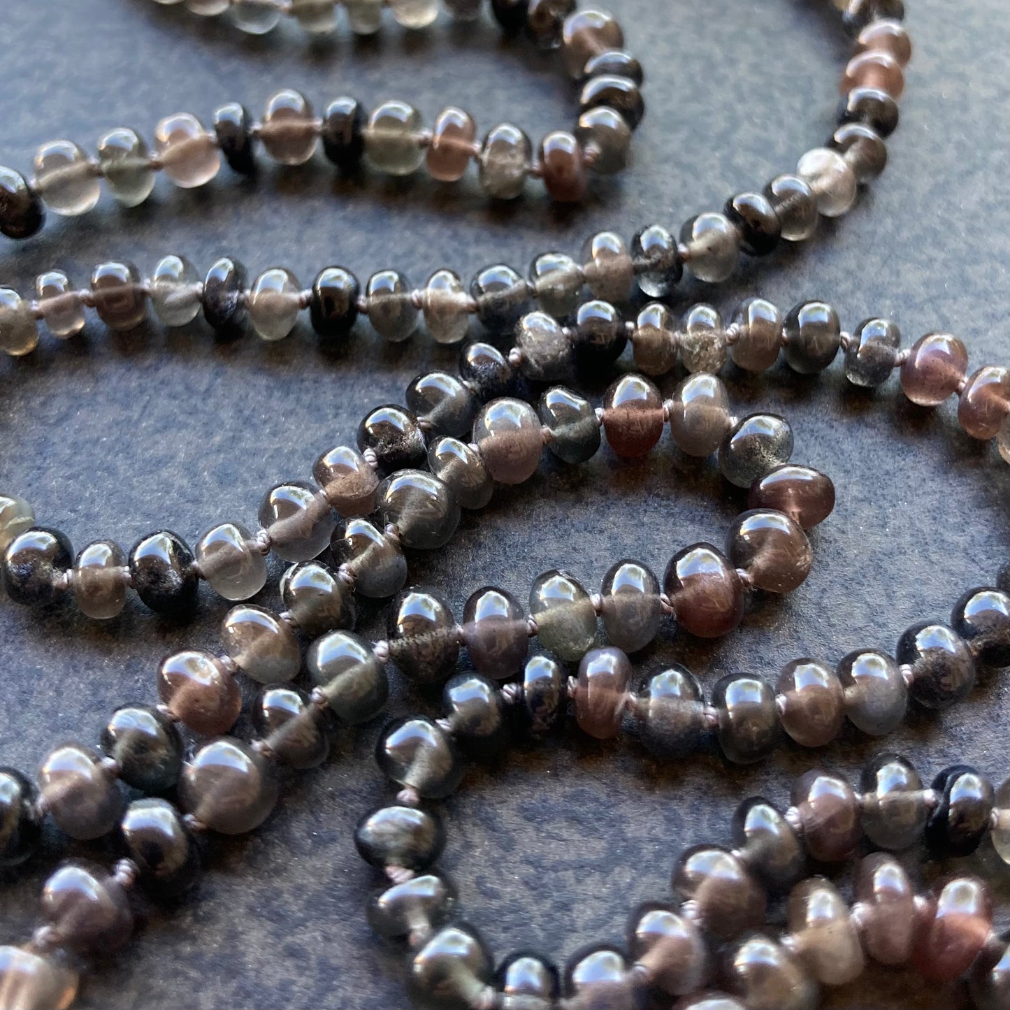 Sillimanite Cat’s Eye Hand Knotted Silk Necklace