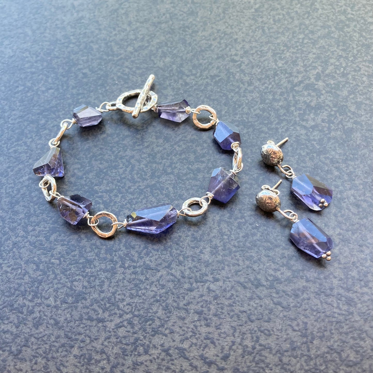 Iolite & Sterling Silver Studs