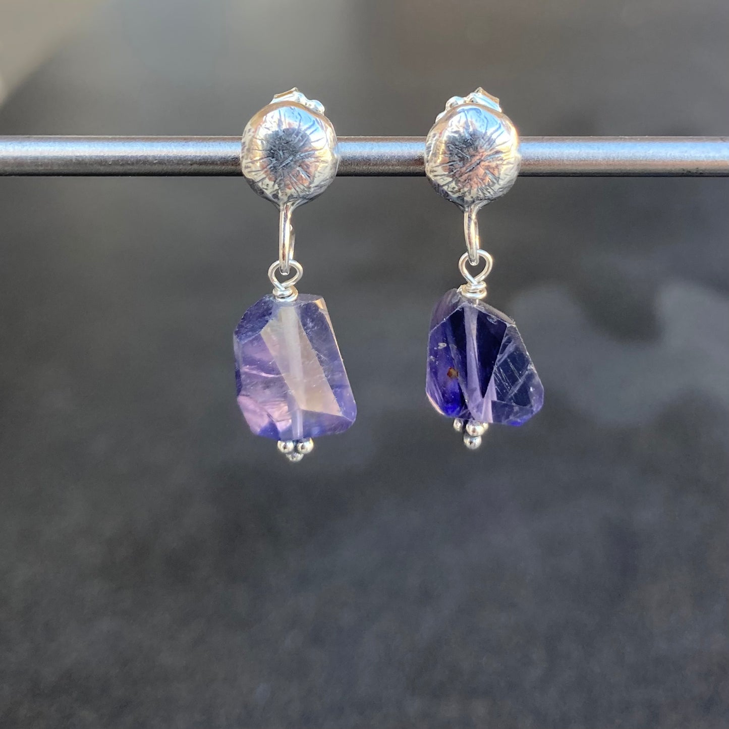 Iolite & Sterling Silver Studs