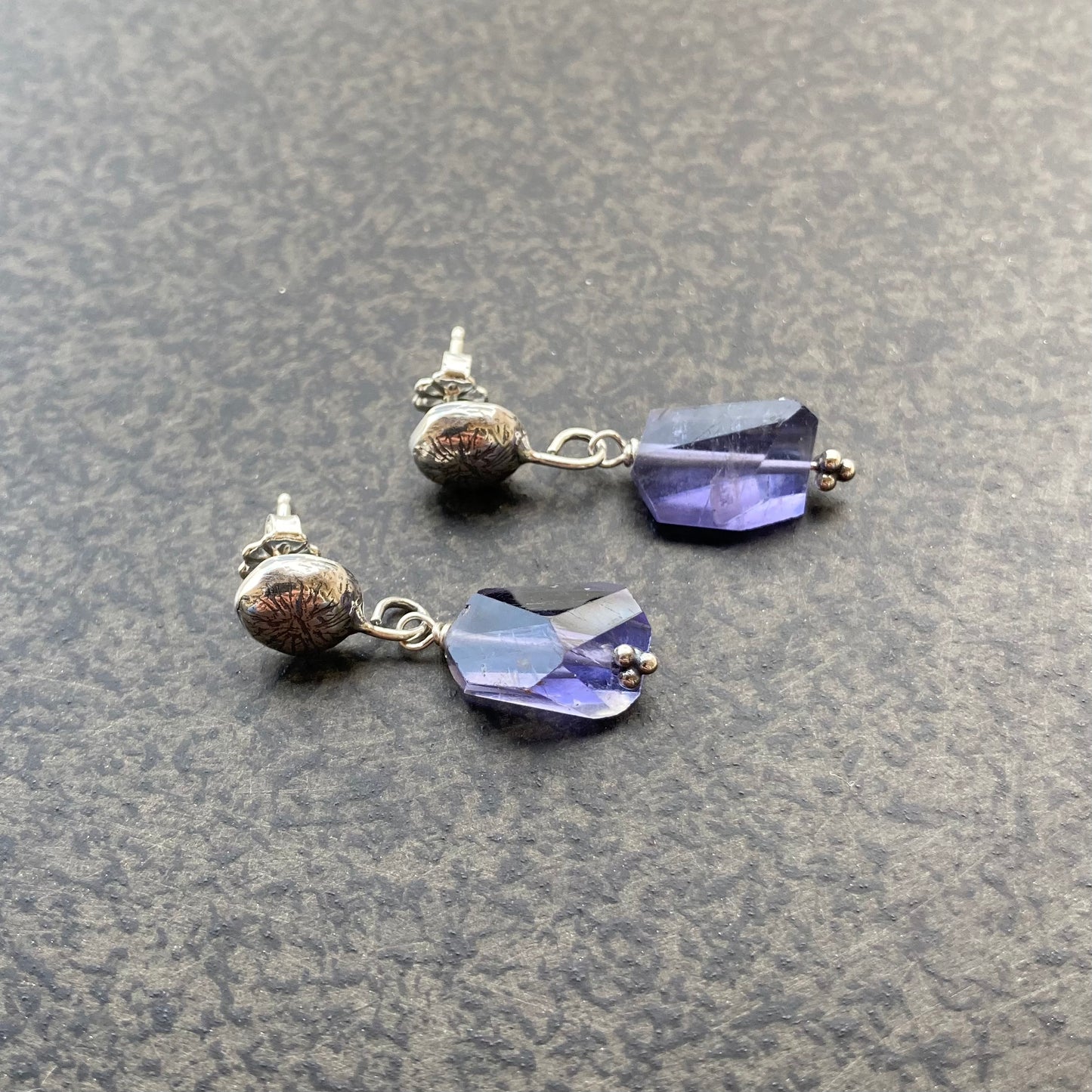 Iolite & Sterling Silver Studs