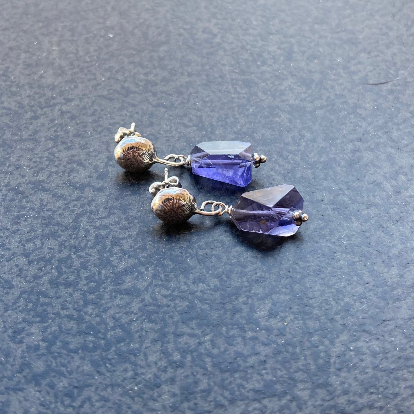 Iolite & Sterling Silver Studs