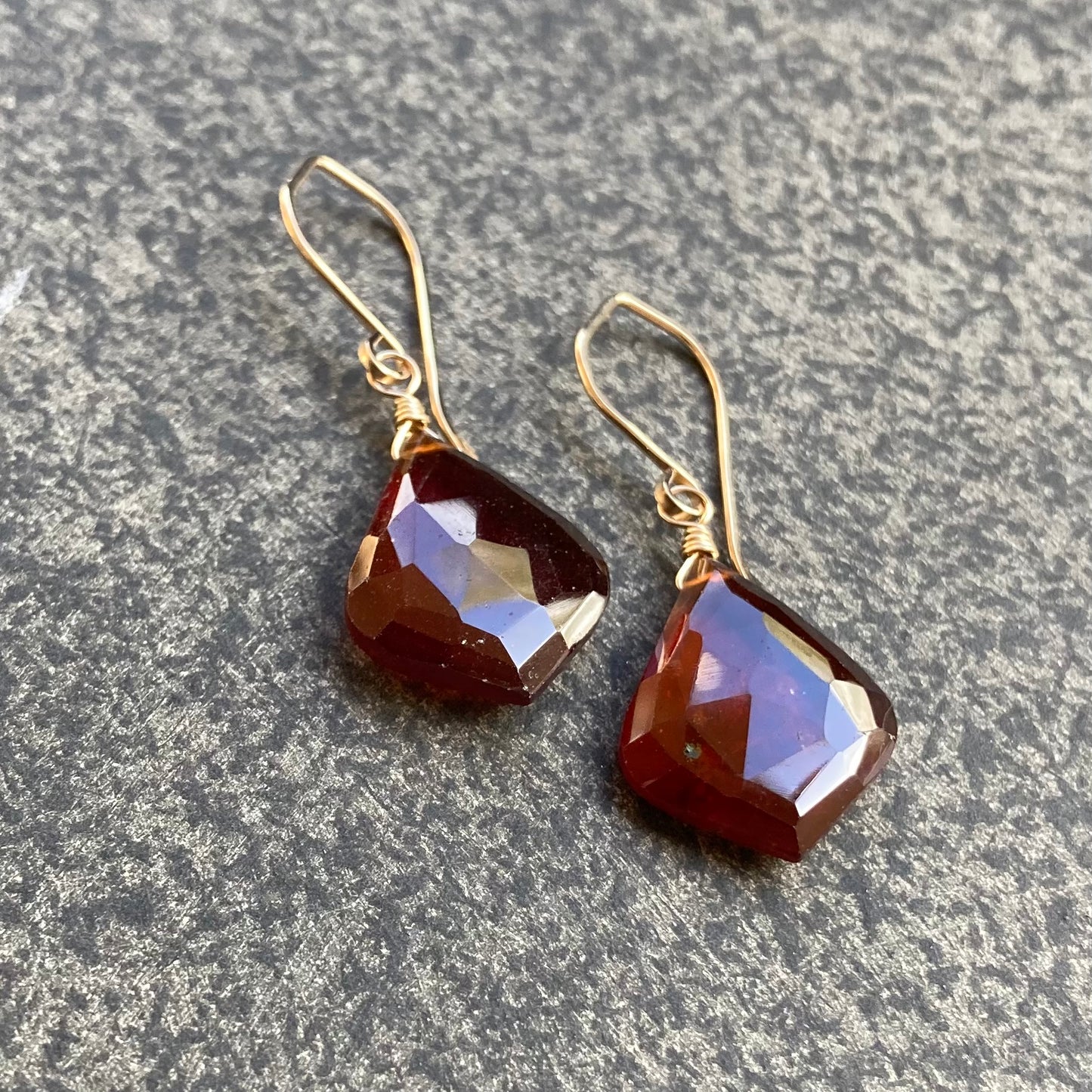 Hessonite & Gold Earring