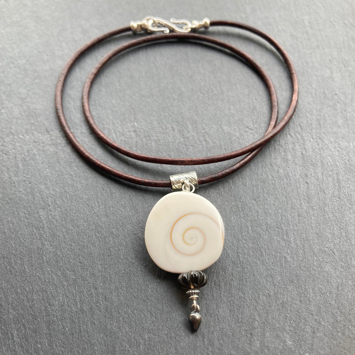 Shiva Eye & Sterling Silver Leather Choker