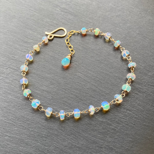 Ethiopian Opal & Gold Bracelet