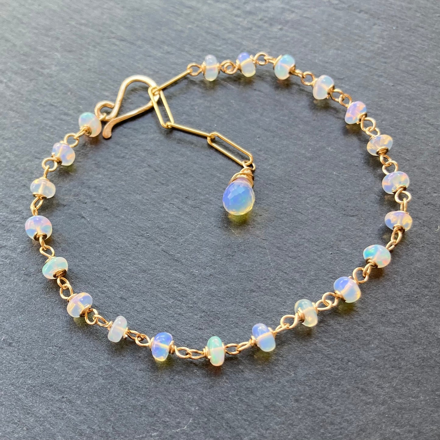 Ethiopian Opal & Gold Bracelet