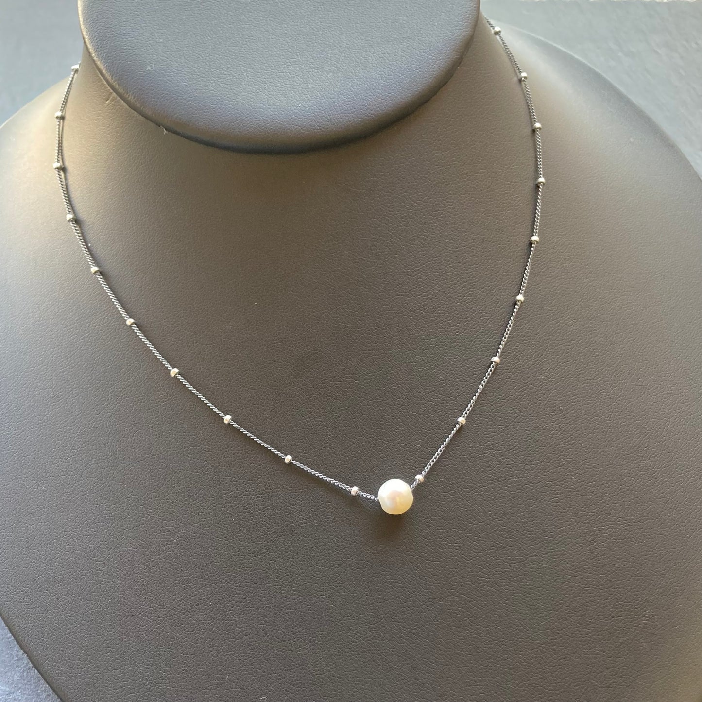 Akoya Pearl & Sterling Silver Necklace